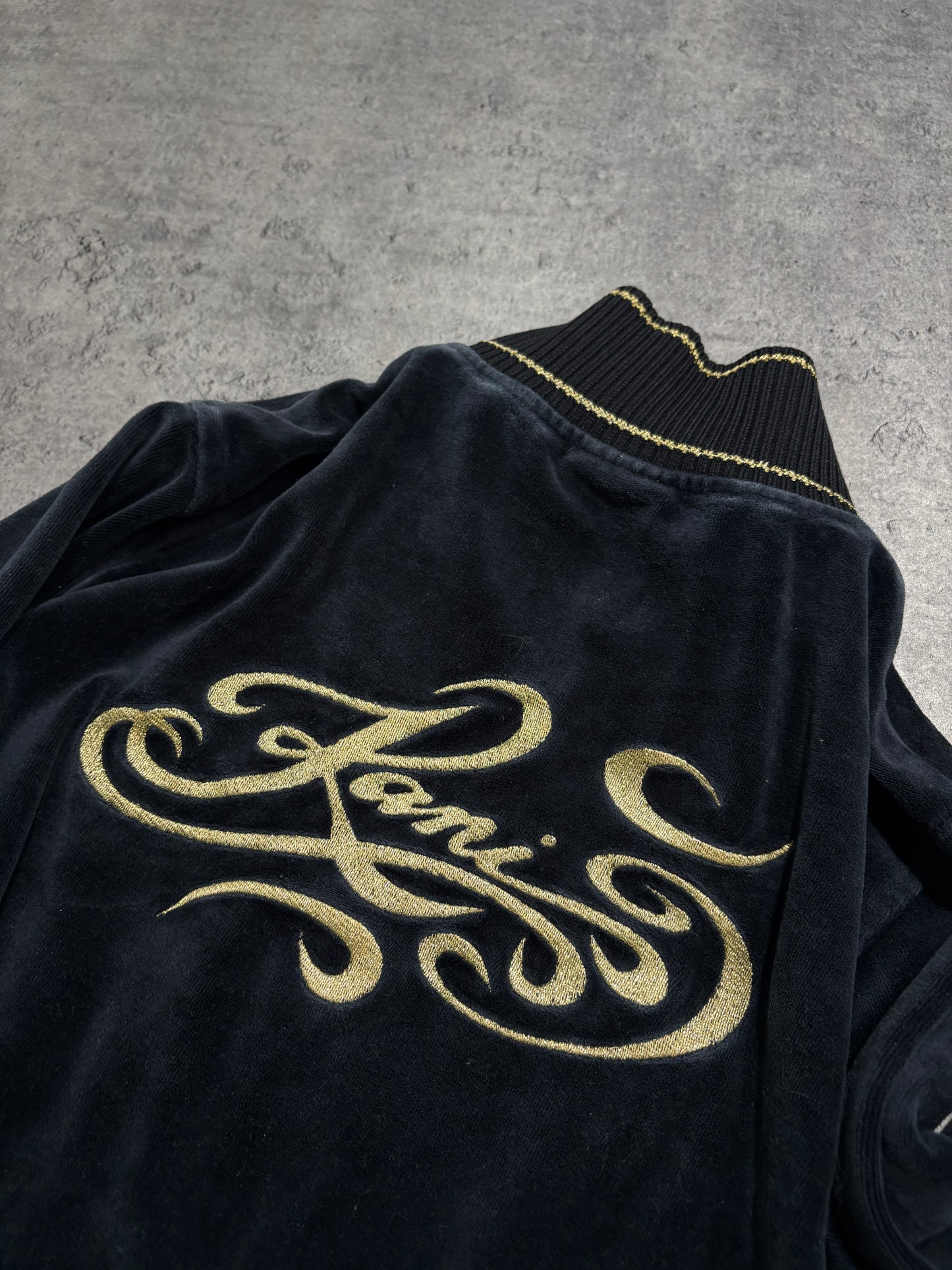 2000s Karl Kani Welur Zip Up Hoodie