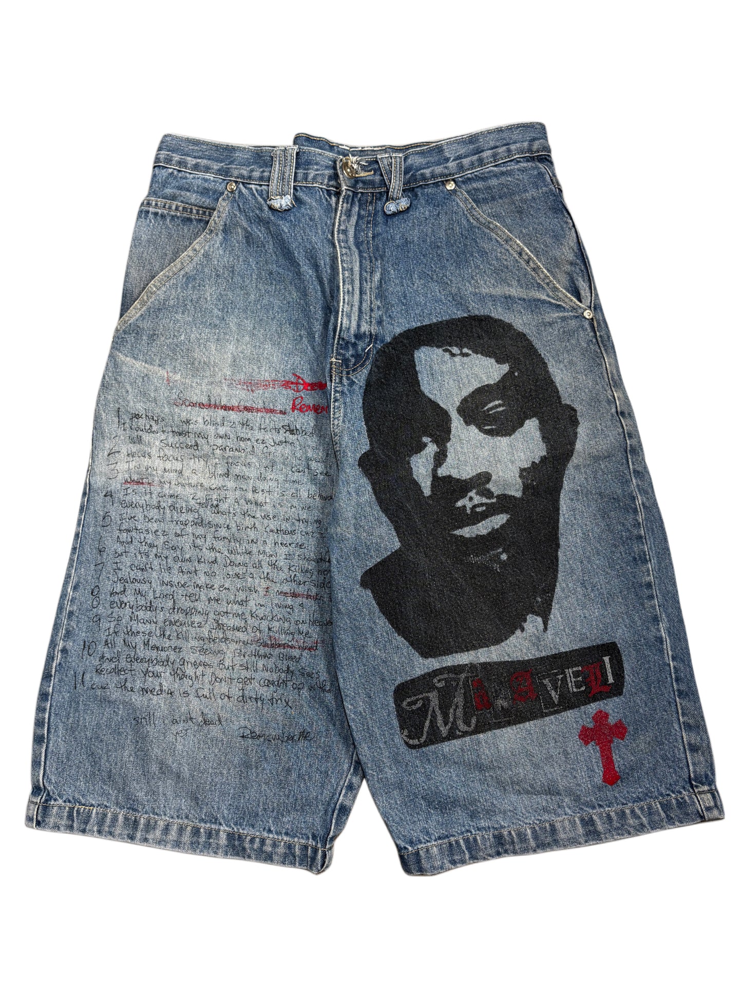 2000s Makaveli Tupac Jorts