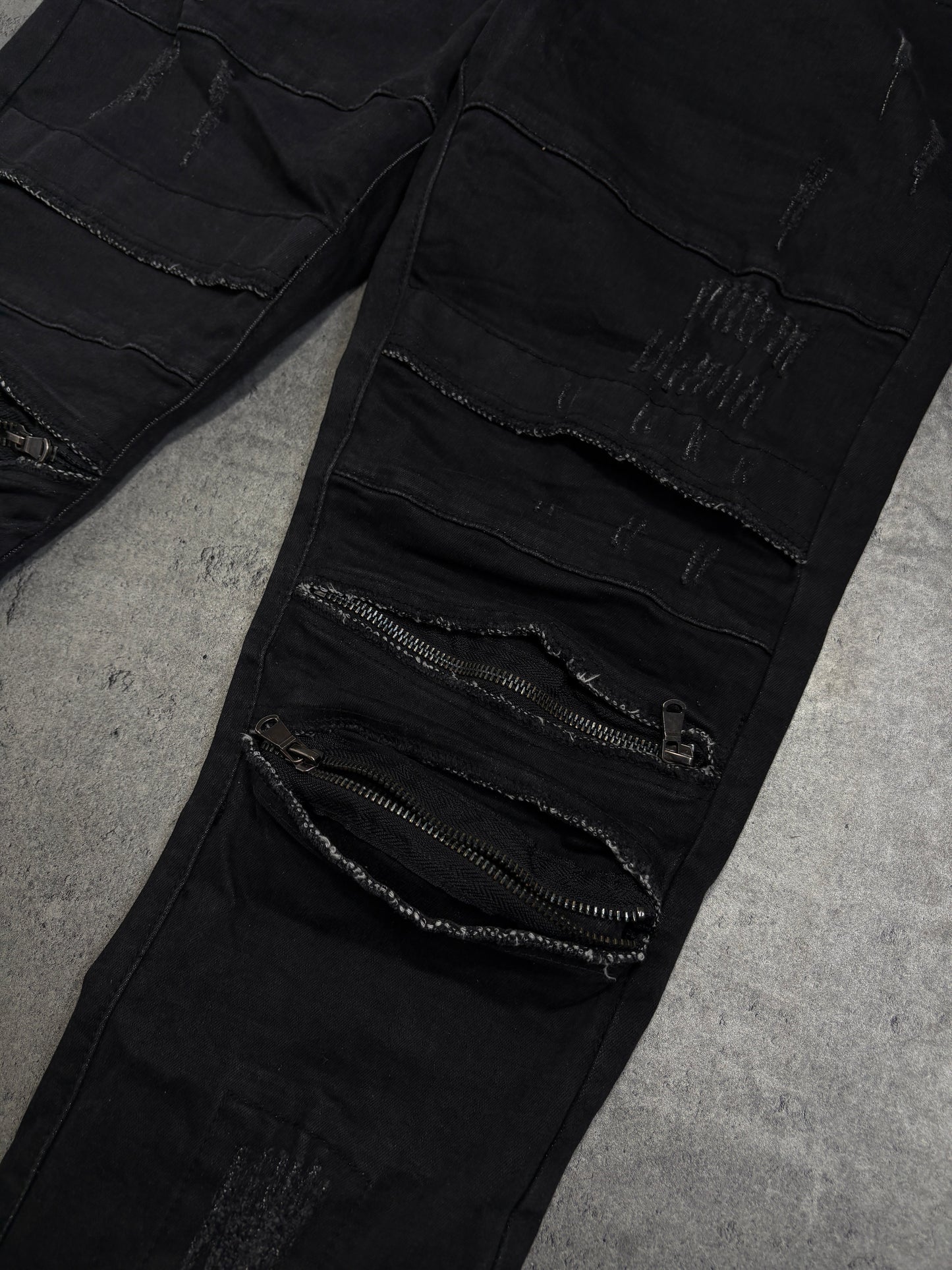 2000s biker Rock Rebel Zip Pants alternative goth