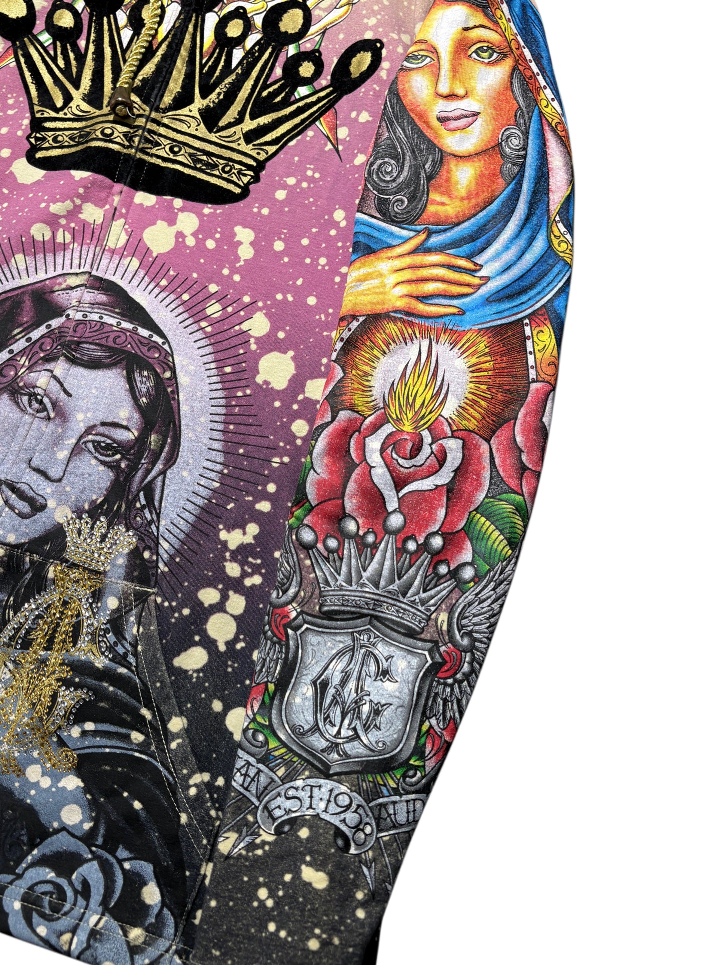 2000s *RARE* CHRISTIAN AUDIGIER ED HARDY ZIP HOODIE