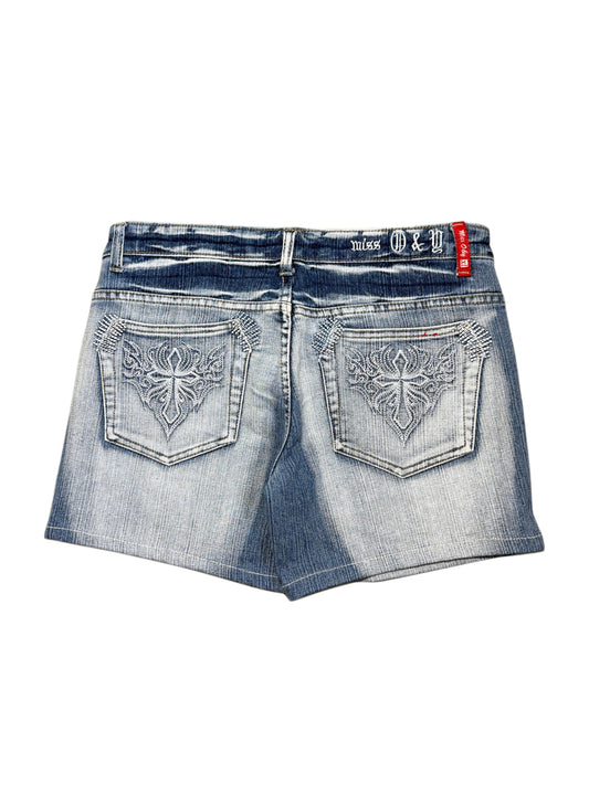 2000s Miss O&Y cross denim shorts