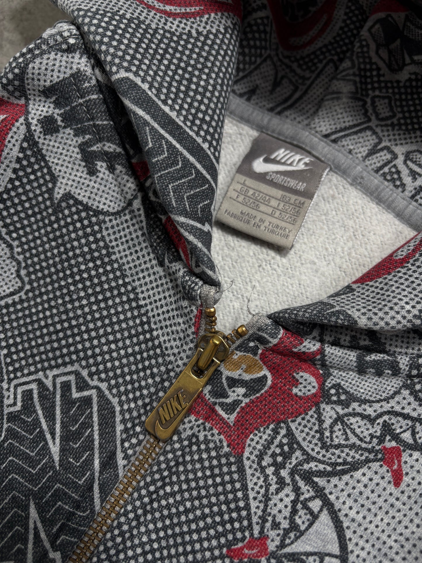 2000s Nike rap zip up hoodie