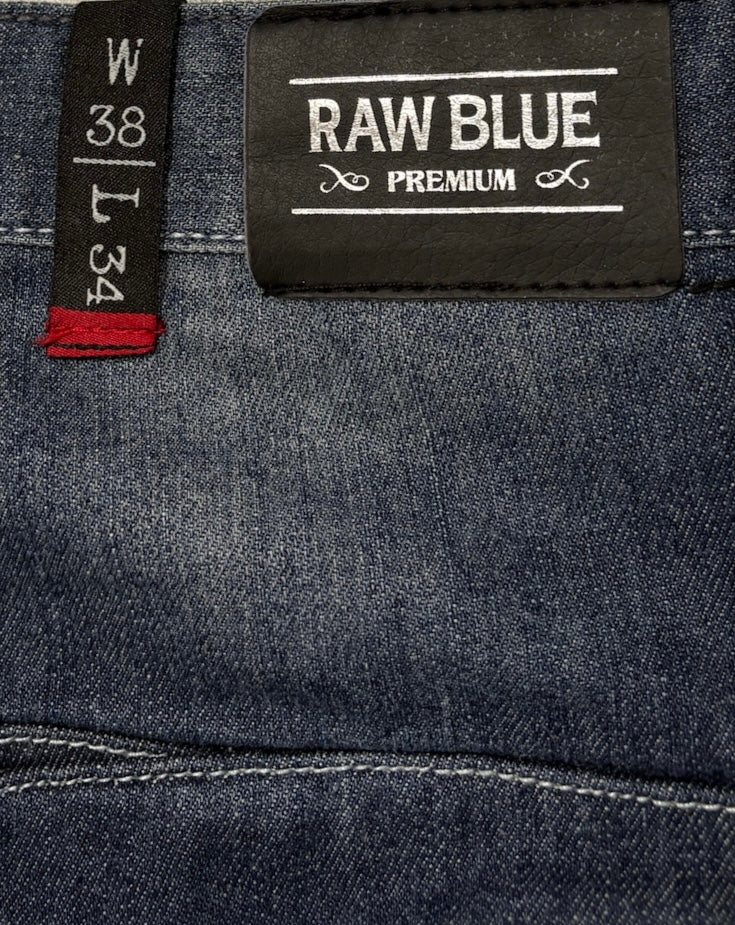 2000s Raw Blue Baggy Jeans