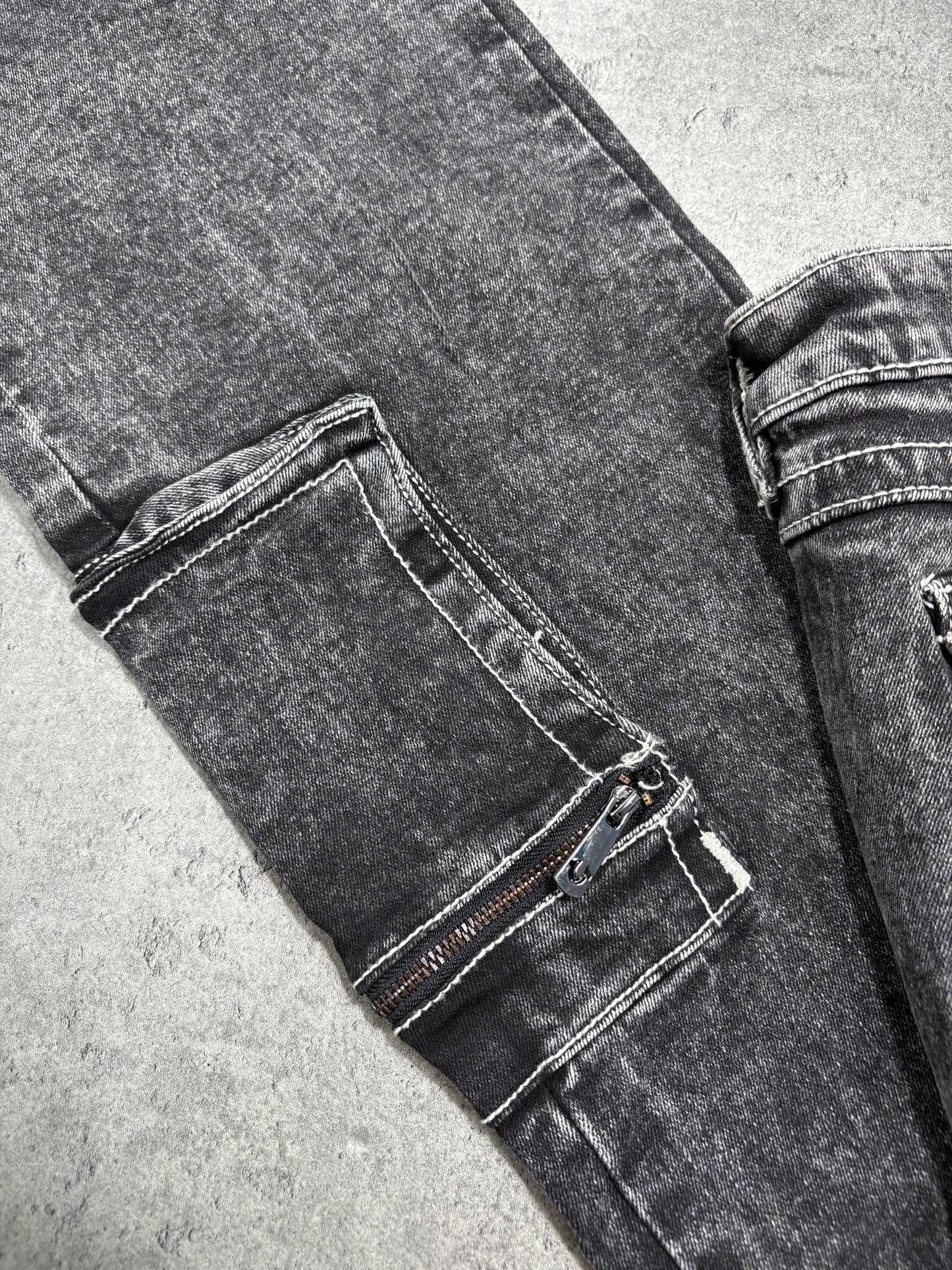 True Religion grey flare pockets jeans
