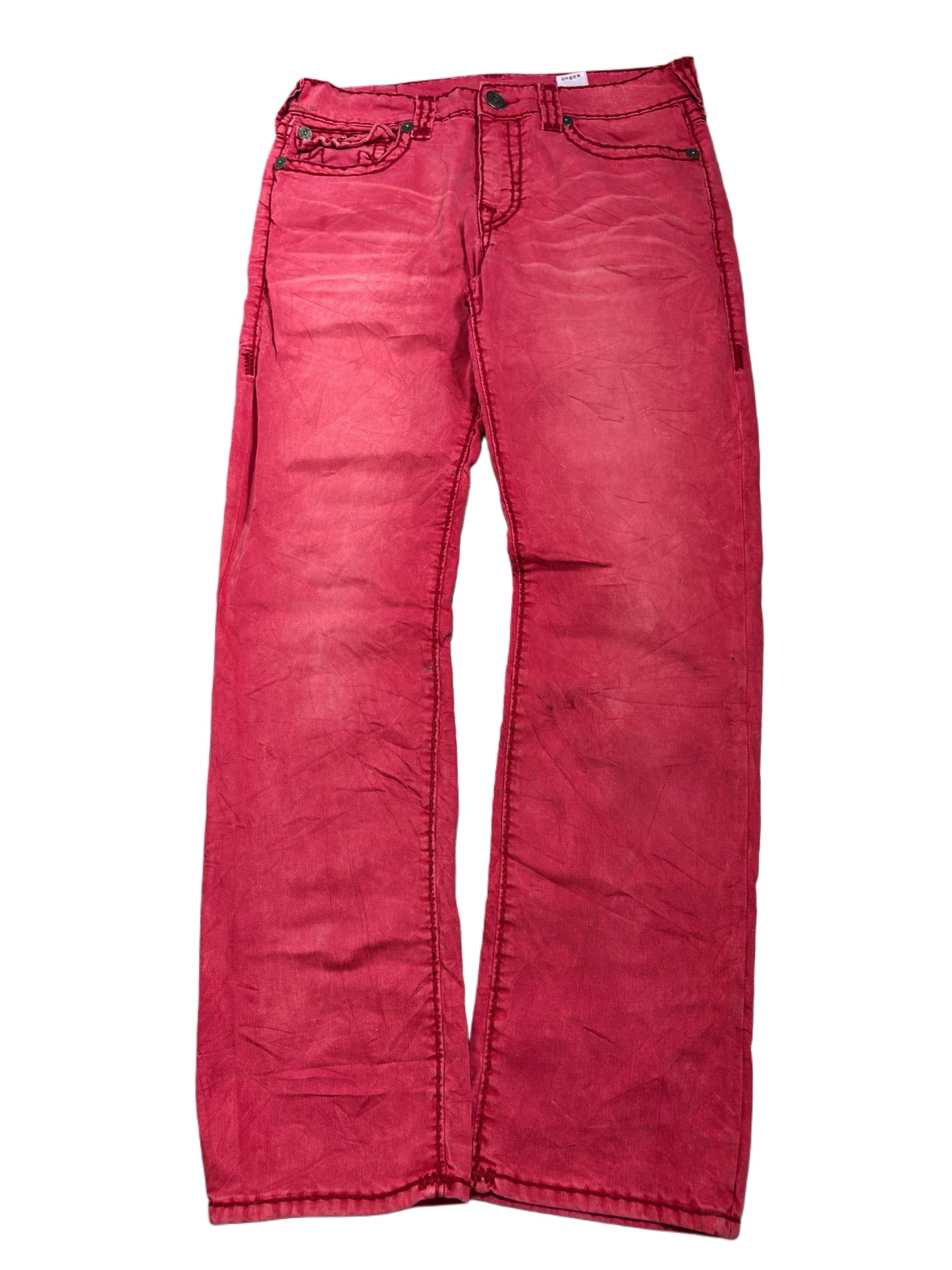 2000s True Religion red jeans