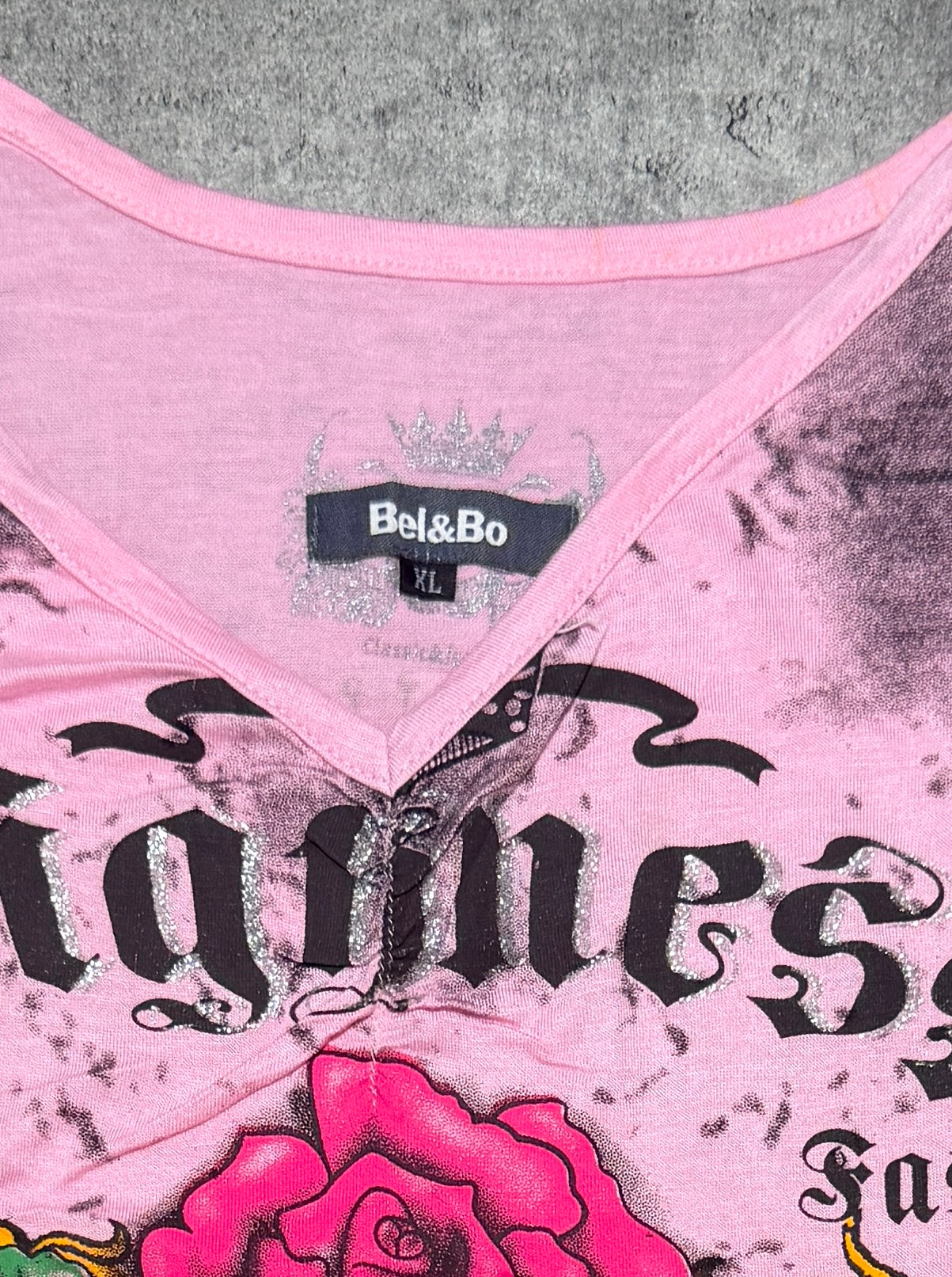 2000s Y2K T-shirt baby pink