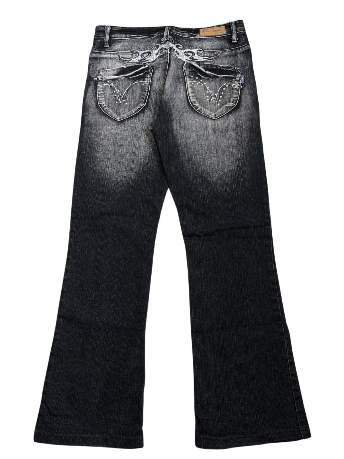 2000s Flare Tribal Y2K Washed Jeans