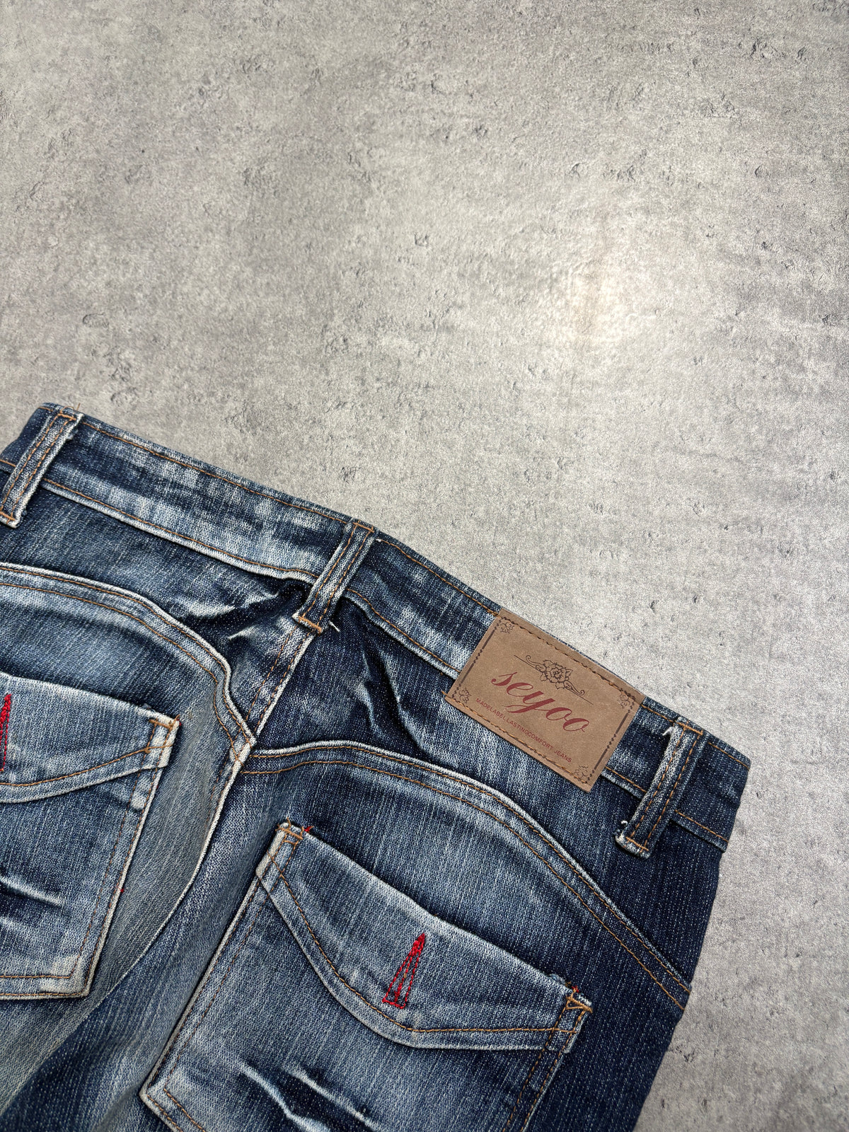 2000s Seyoo Flared Washed Jeans Bootcut