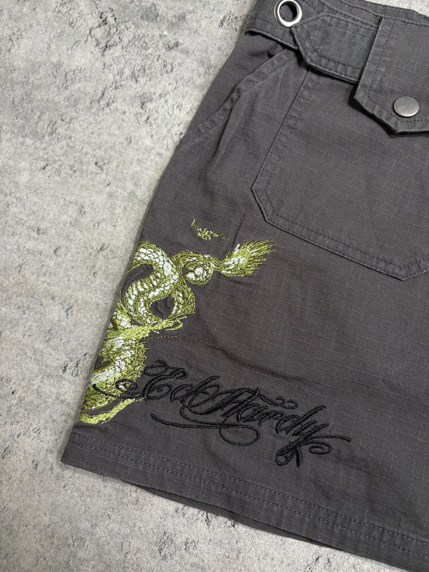 Ed Hardy Mini Skirt With Belt Krótka Spódniczka Z Paskiem