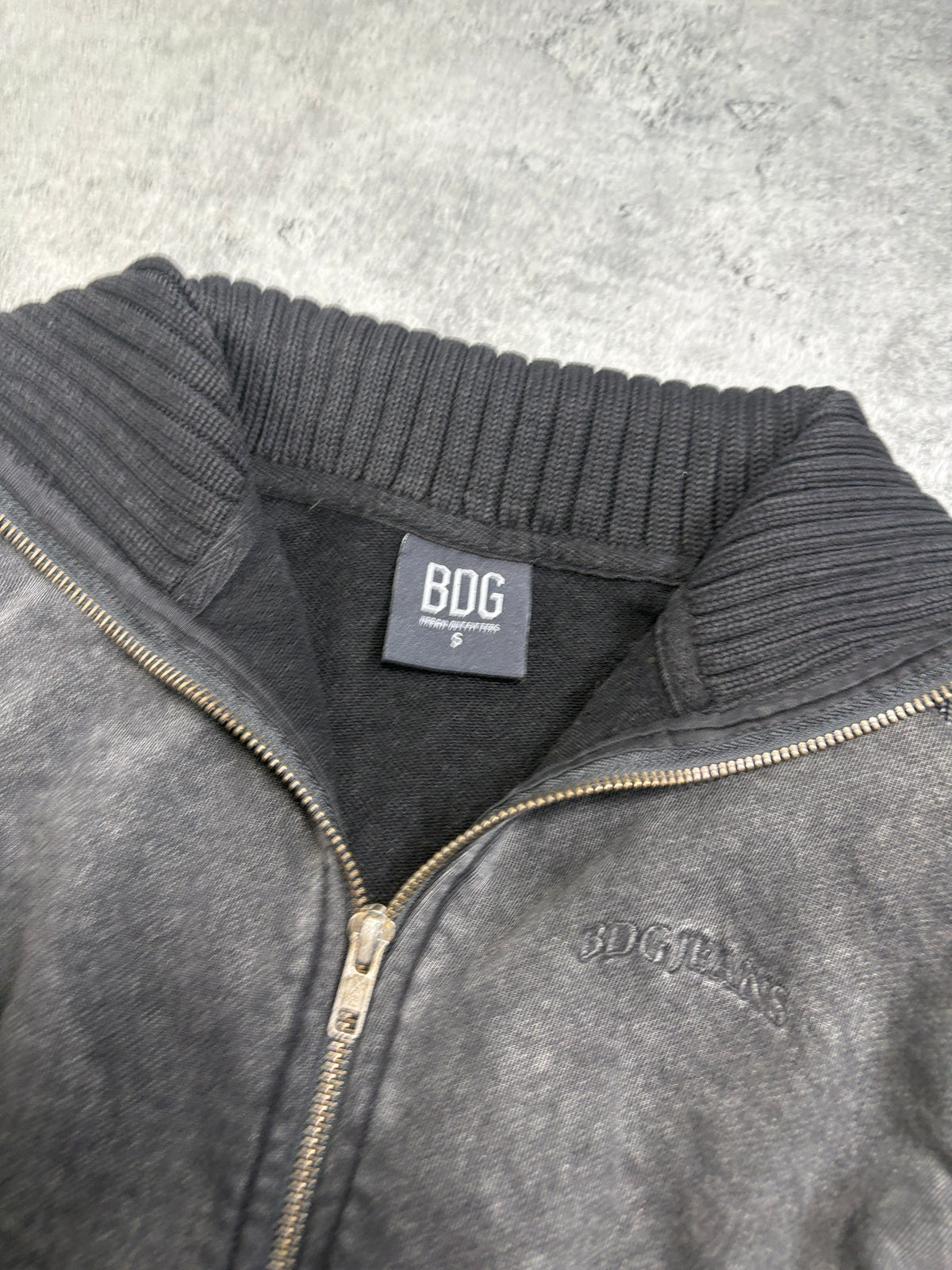 BDG washed zip sweater