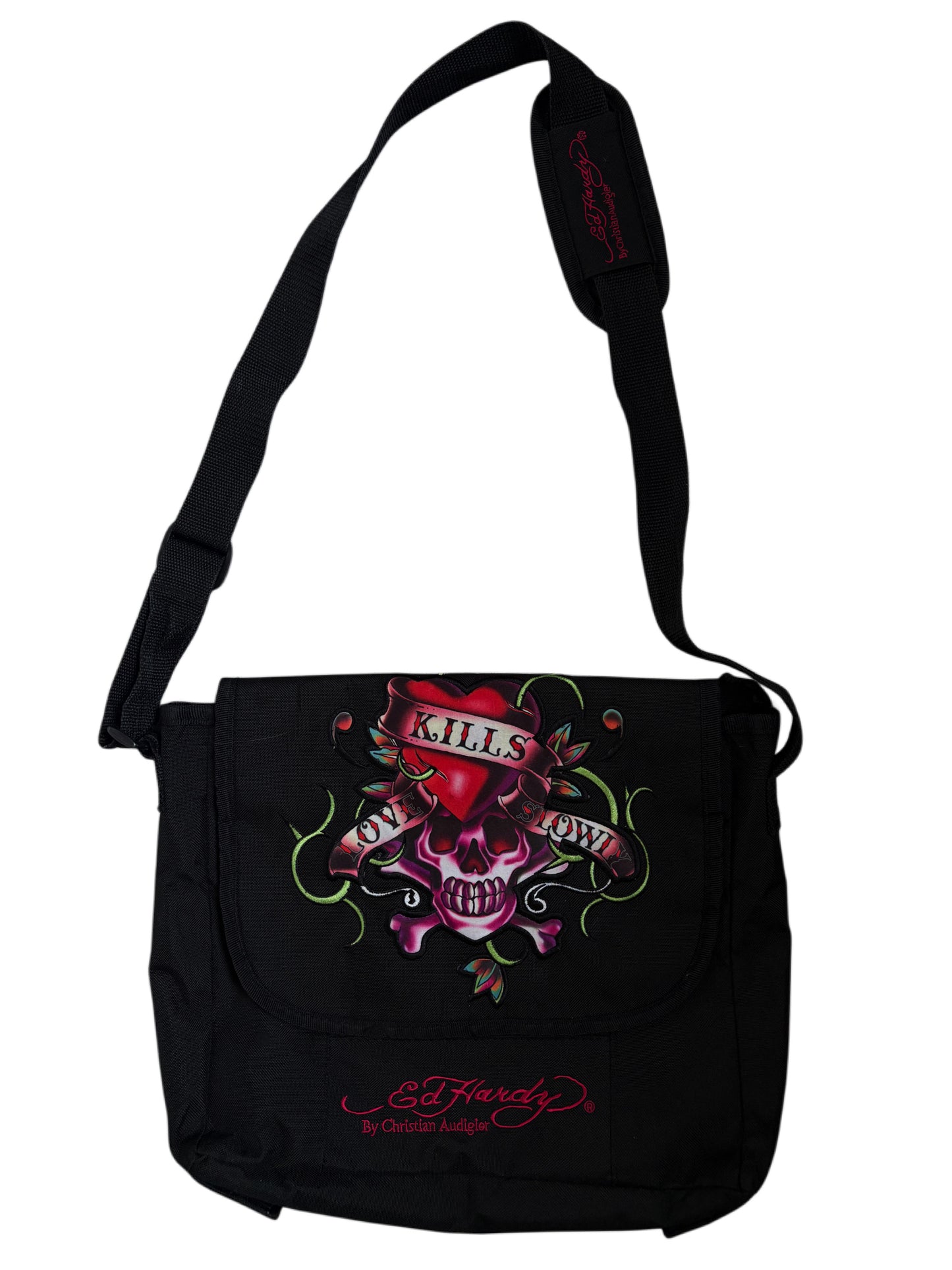 2000s Ed Hardy Skull Love Bag