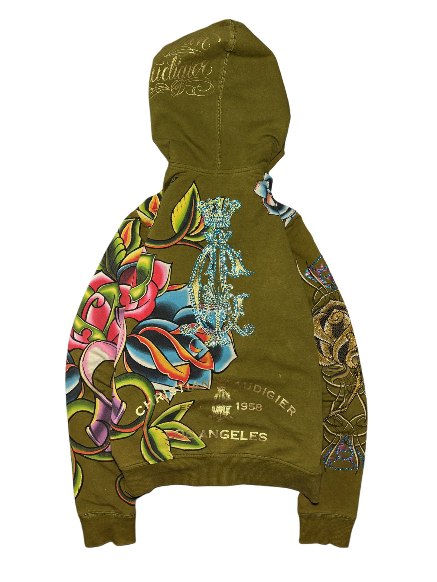 2000s Christian Audigier zip up hoodie