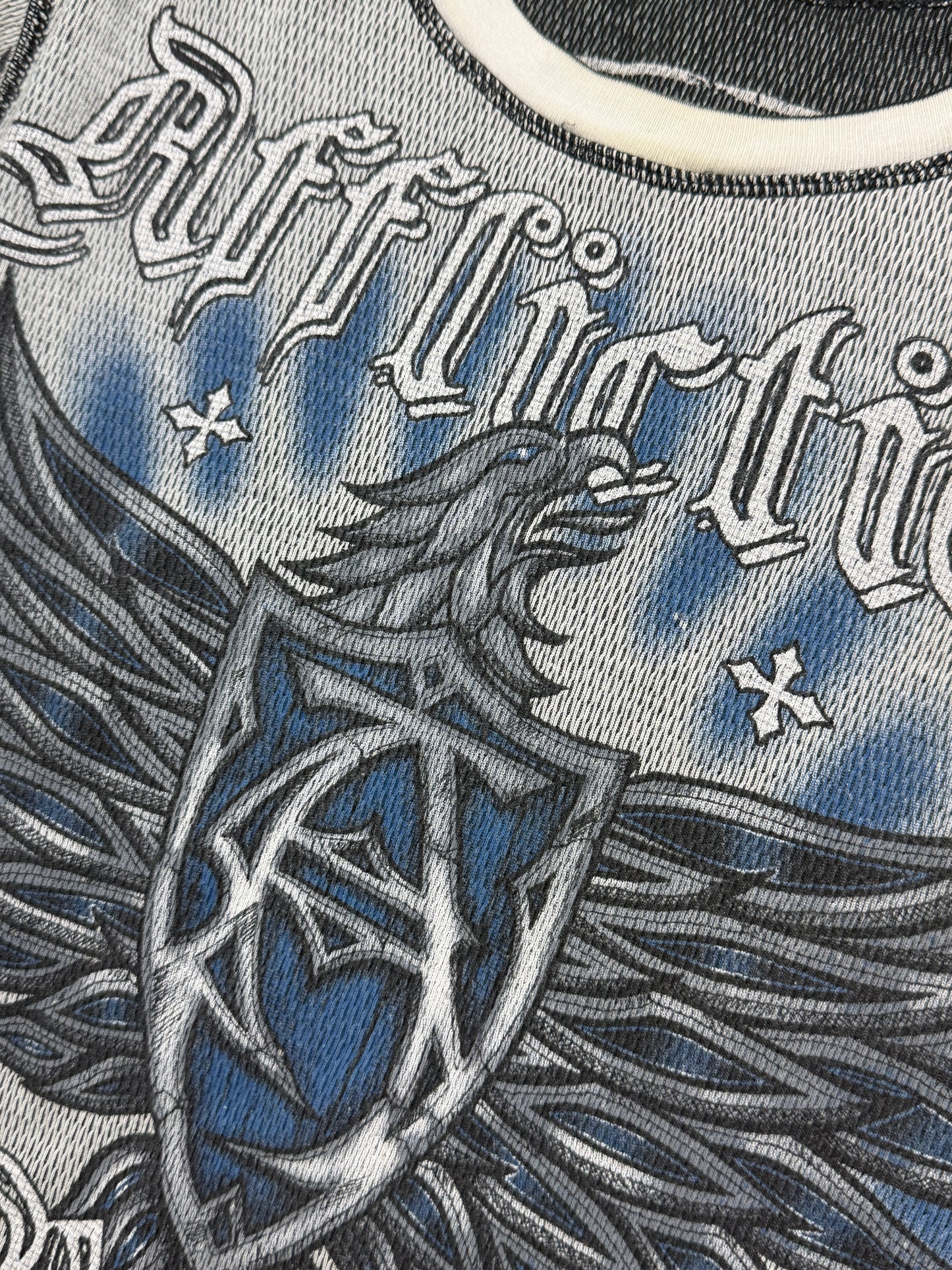 2000s Affliction crewneck double-sided *RARE*