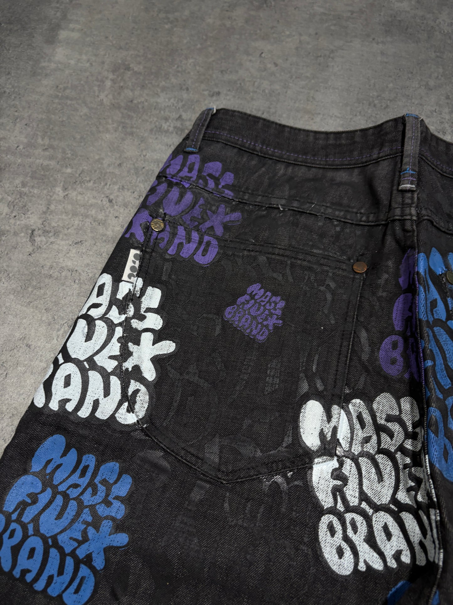 2000s Mass Denim graffiti baggy  jeans OG POLSKA MARKA