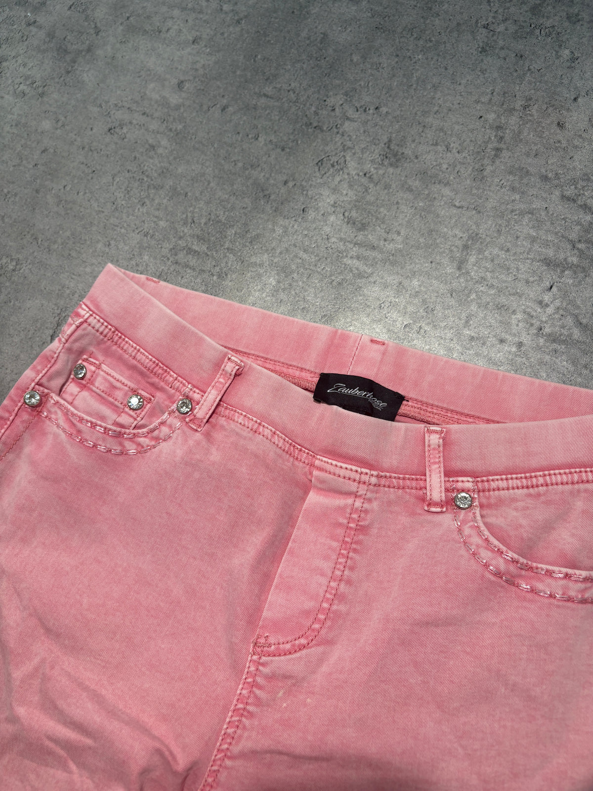 2000s Embellished Pink Jeans