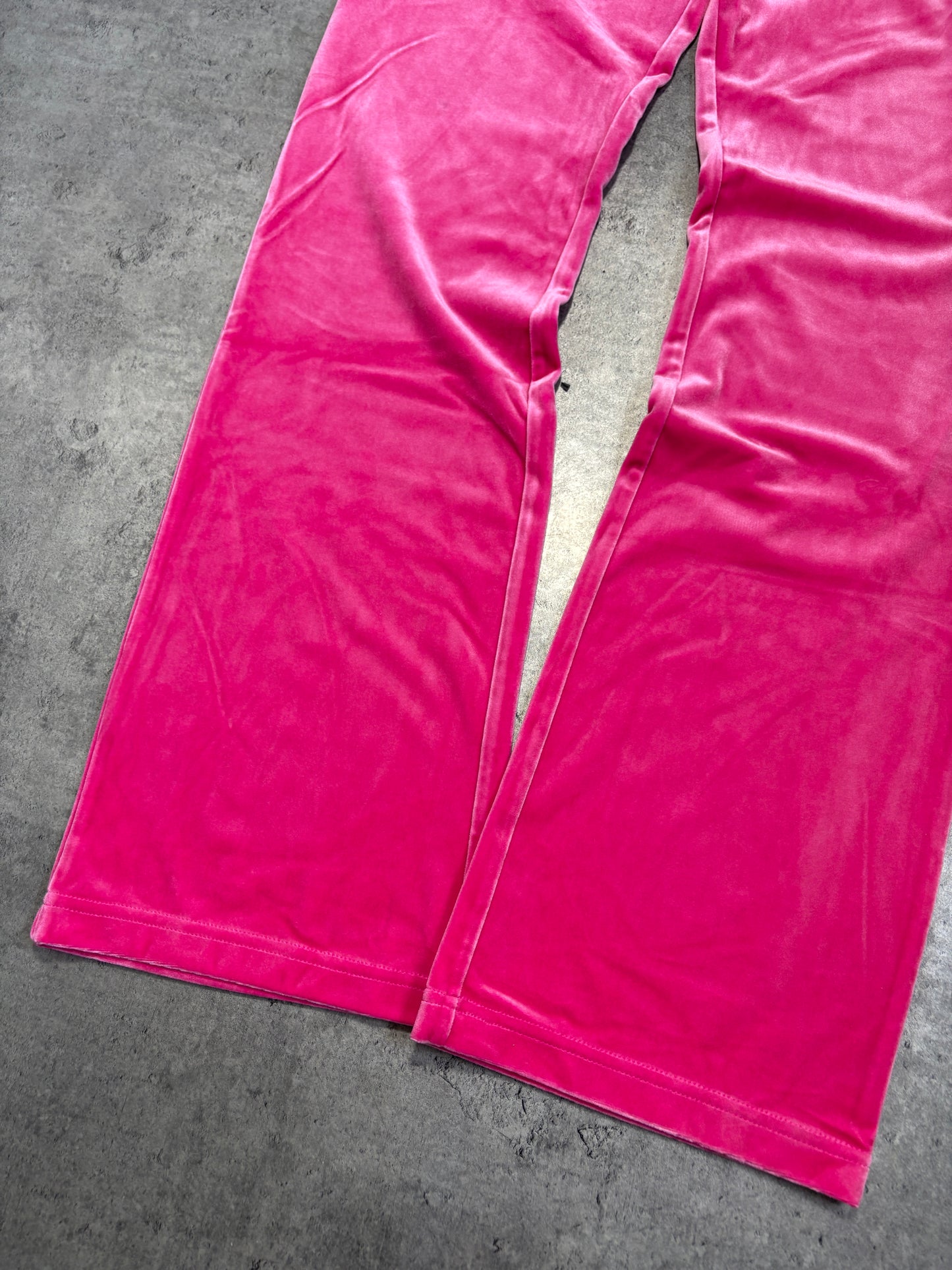 True Religion Pink Welur Rhinestone Sweatpants Dresy Spodnie Dresowe