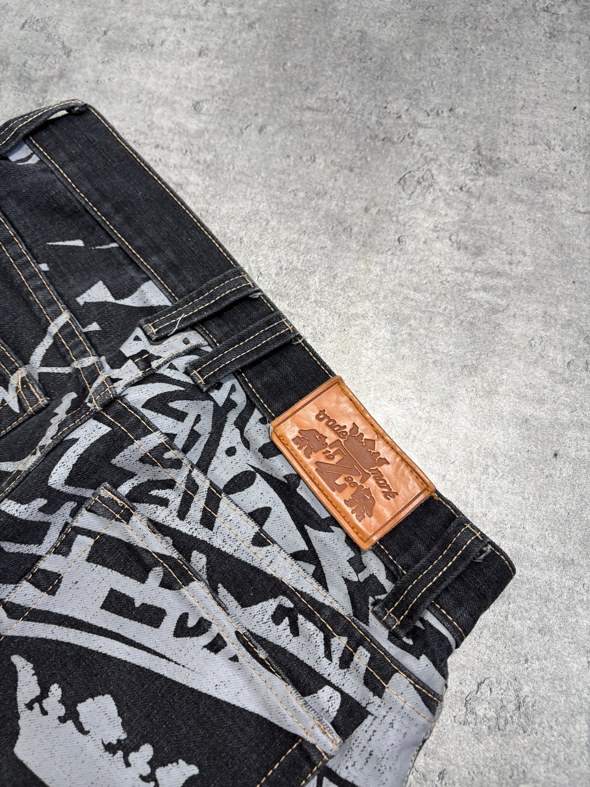 2000s Bsat Skull Jeans Jorts