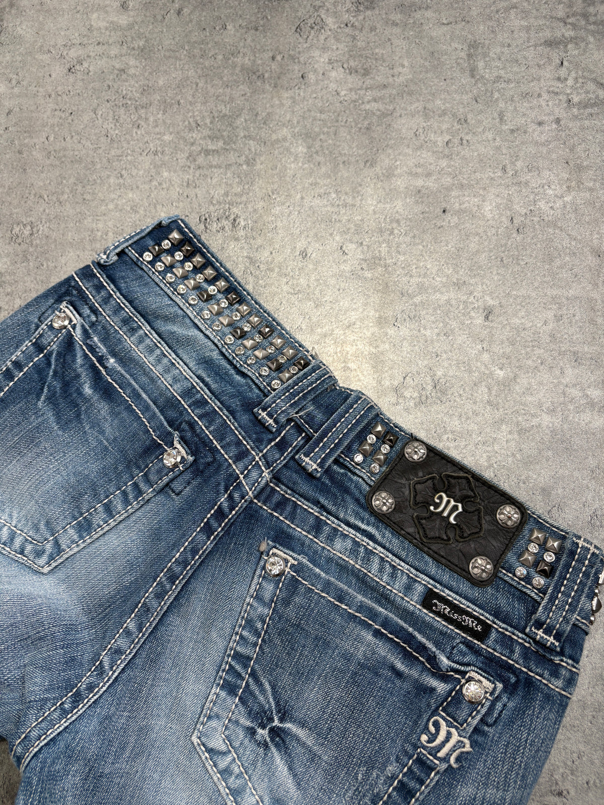 2000s Miss Me Studded Belt Y2K skinny jeans Sexy