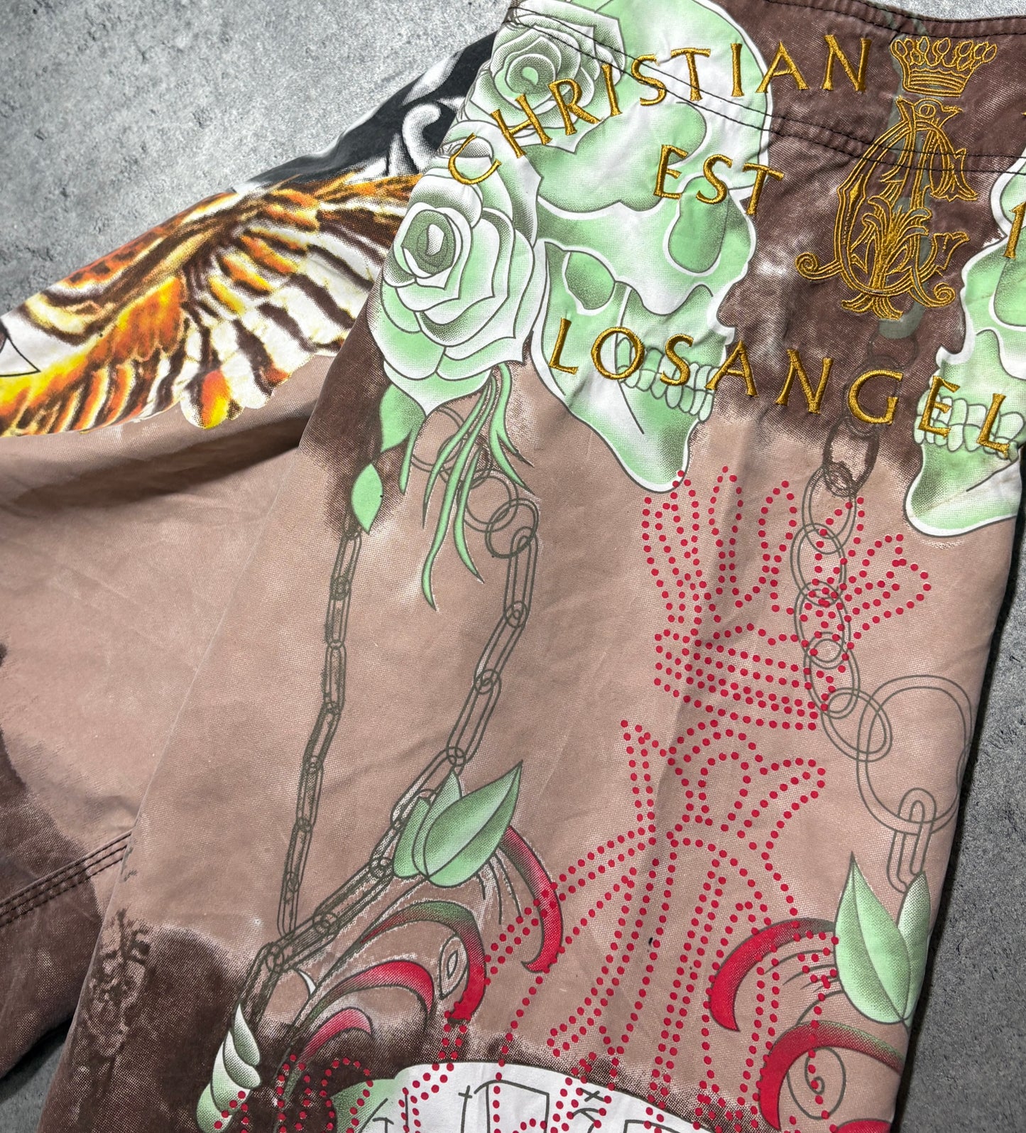 2000s Christian Audigier swim shorts