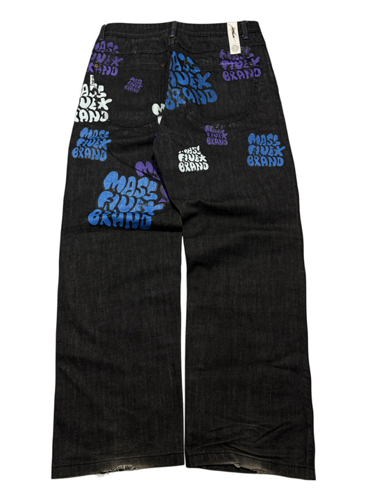 2000s Mass Denim graffiti baggy  jeans OG POLSKA MARKA