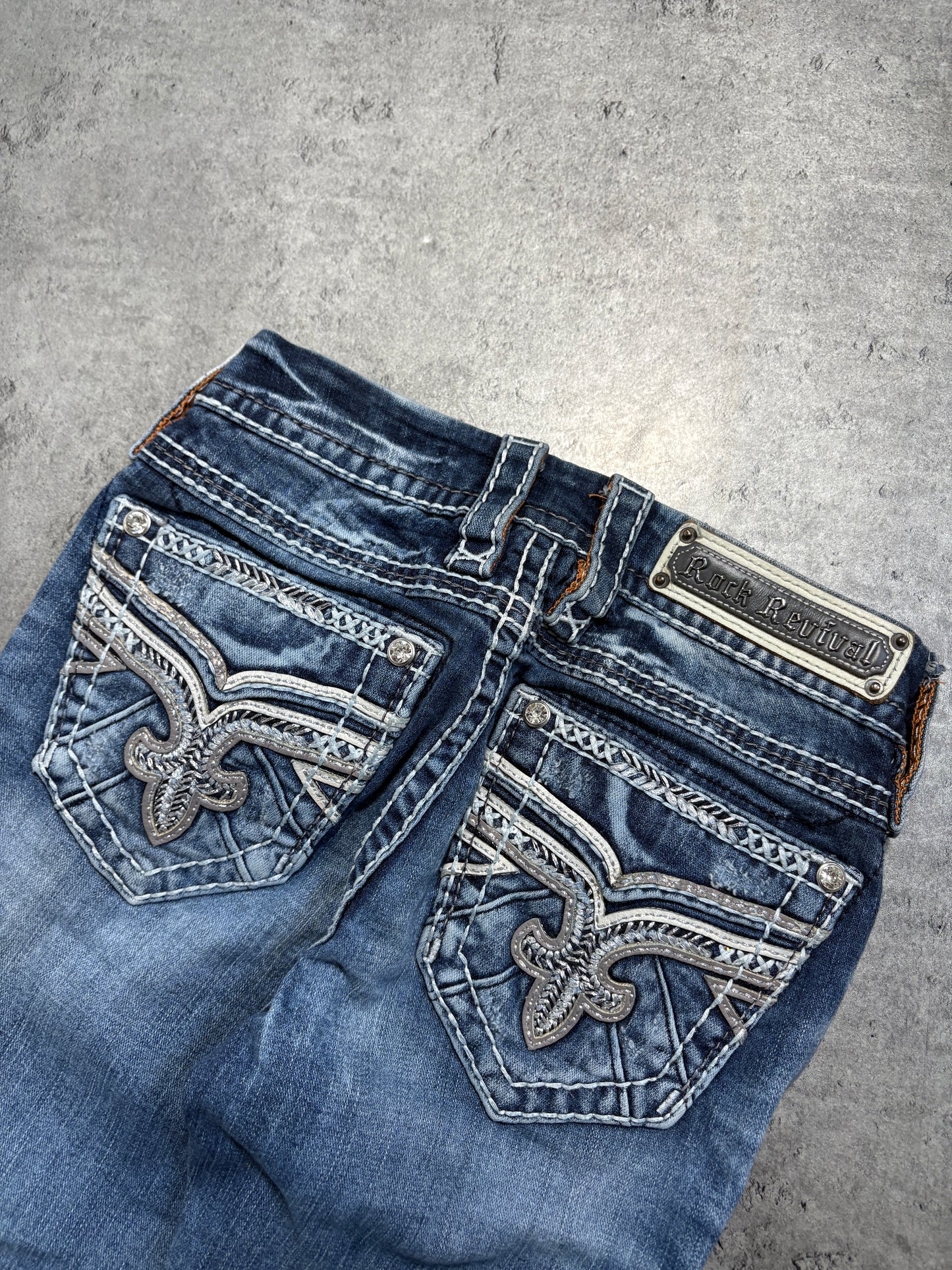 2000s Rock Revivial skinny jeans blue