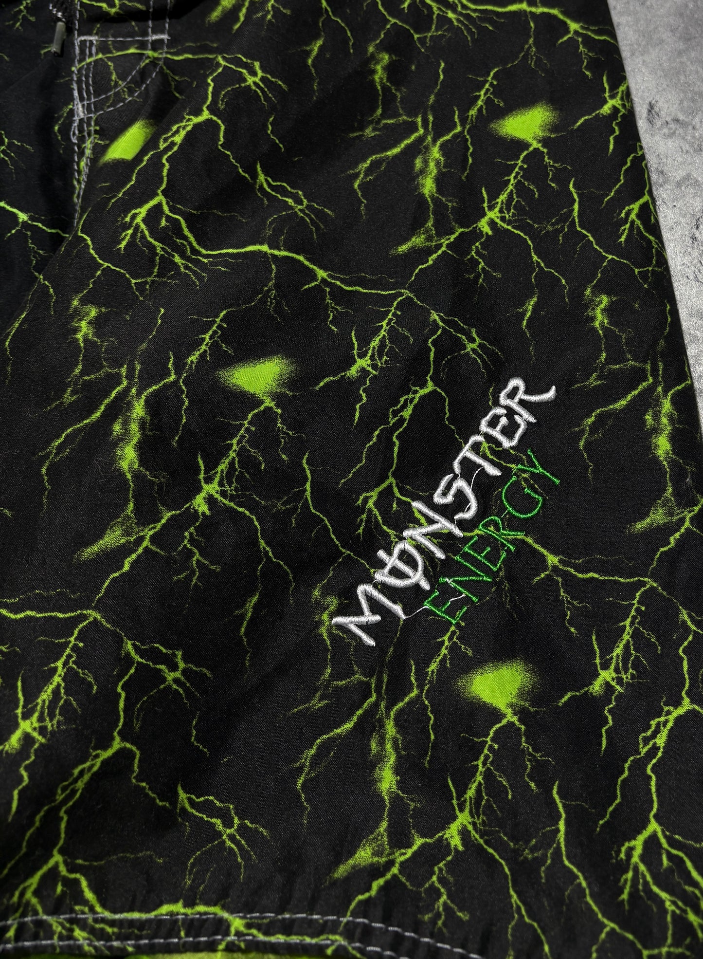 2000s Monster Energy swim shorts