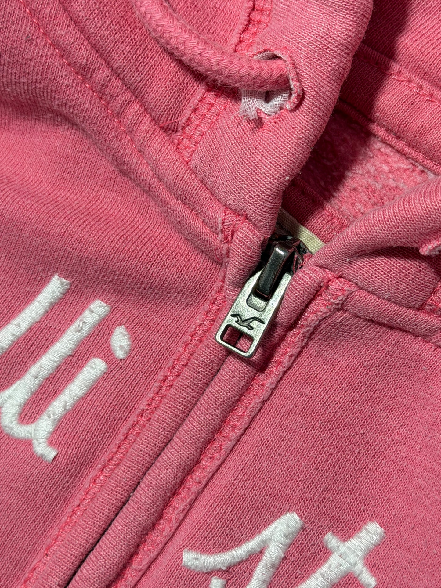 2000s Hollister pink zip up hoodie