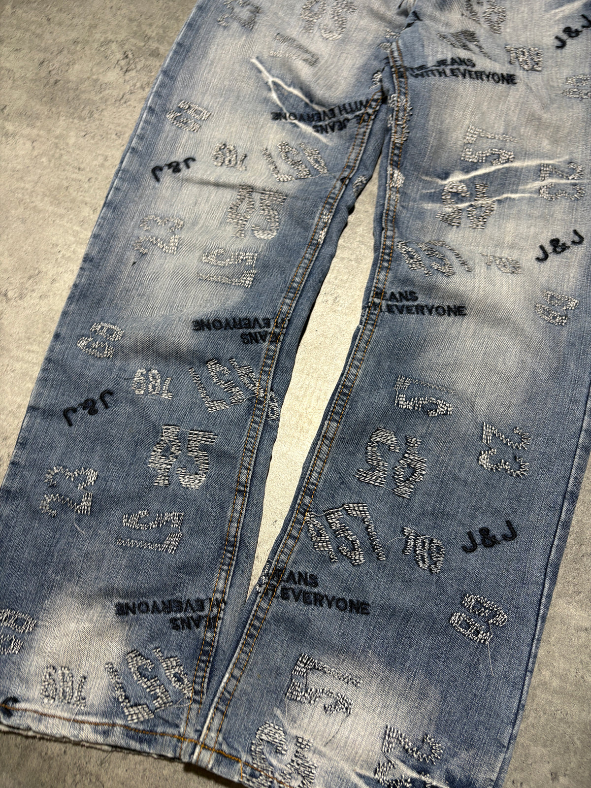 2000s Y2K Embroidery Jeans