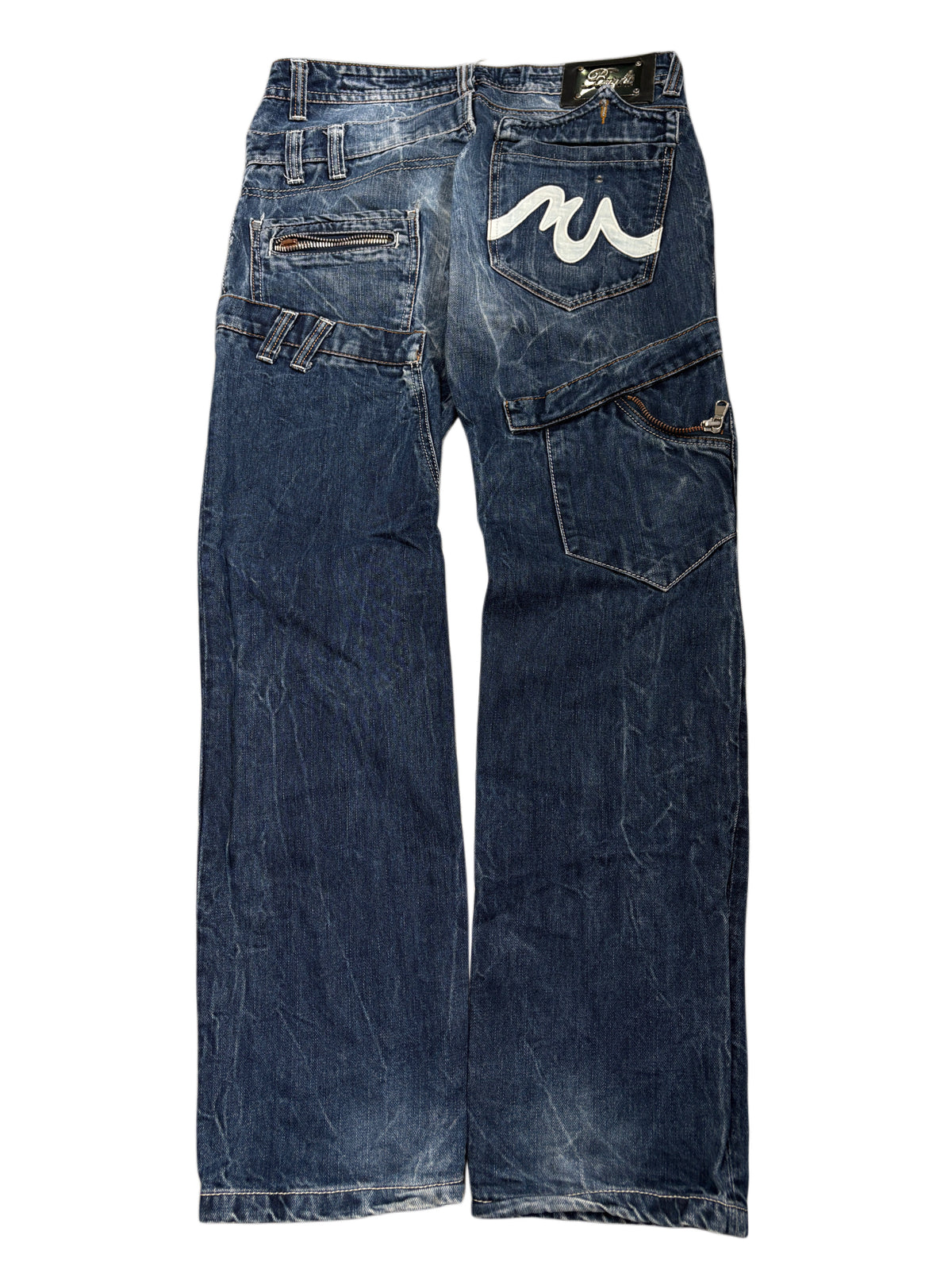 2000s Jeans Bright Y2K japan style Jeans Patchwork