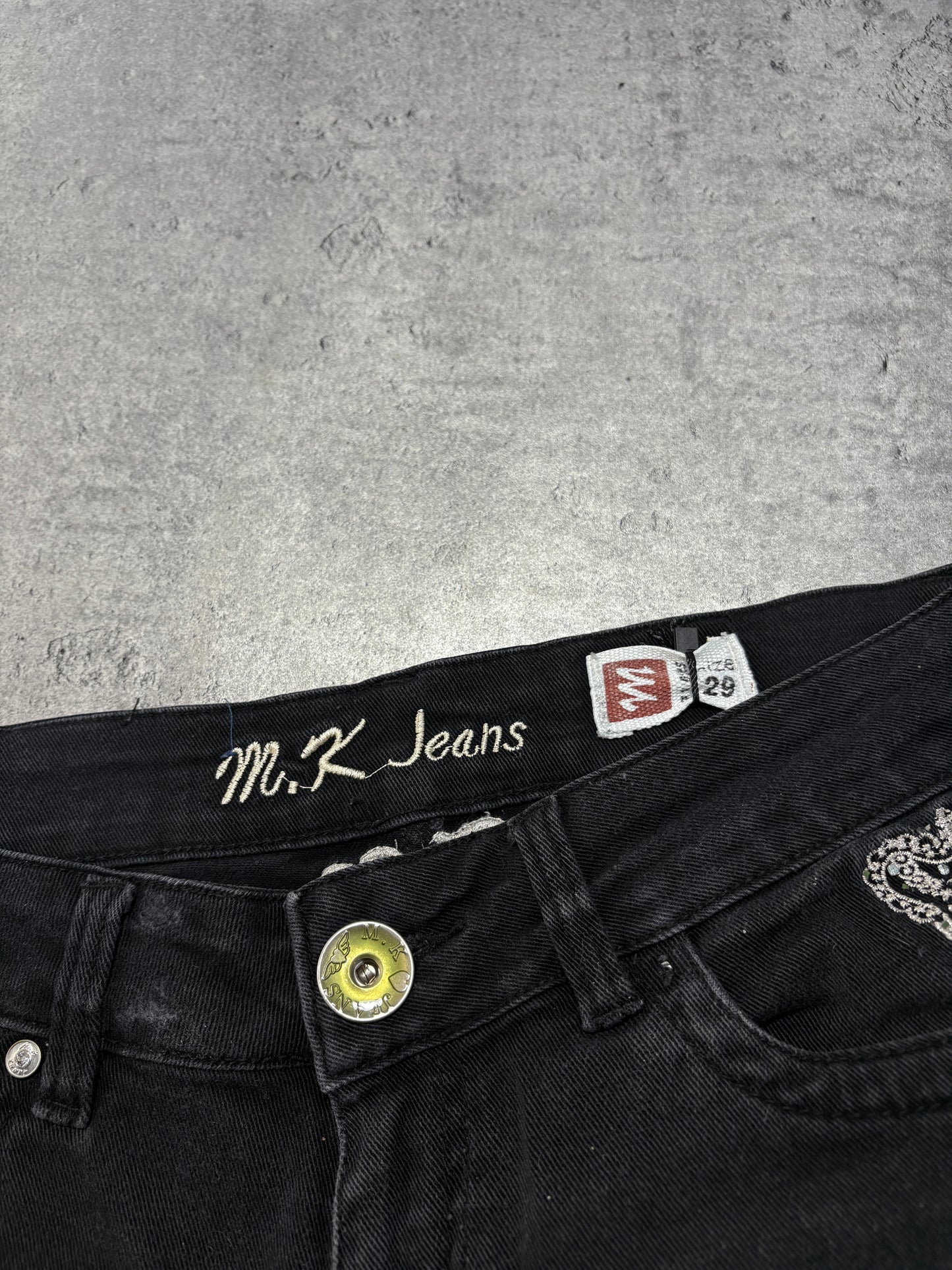 2000s MK Jeans crown jeans y2k