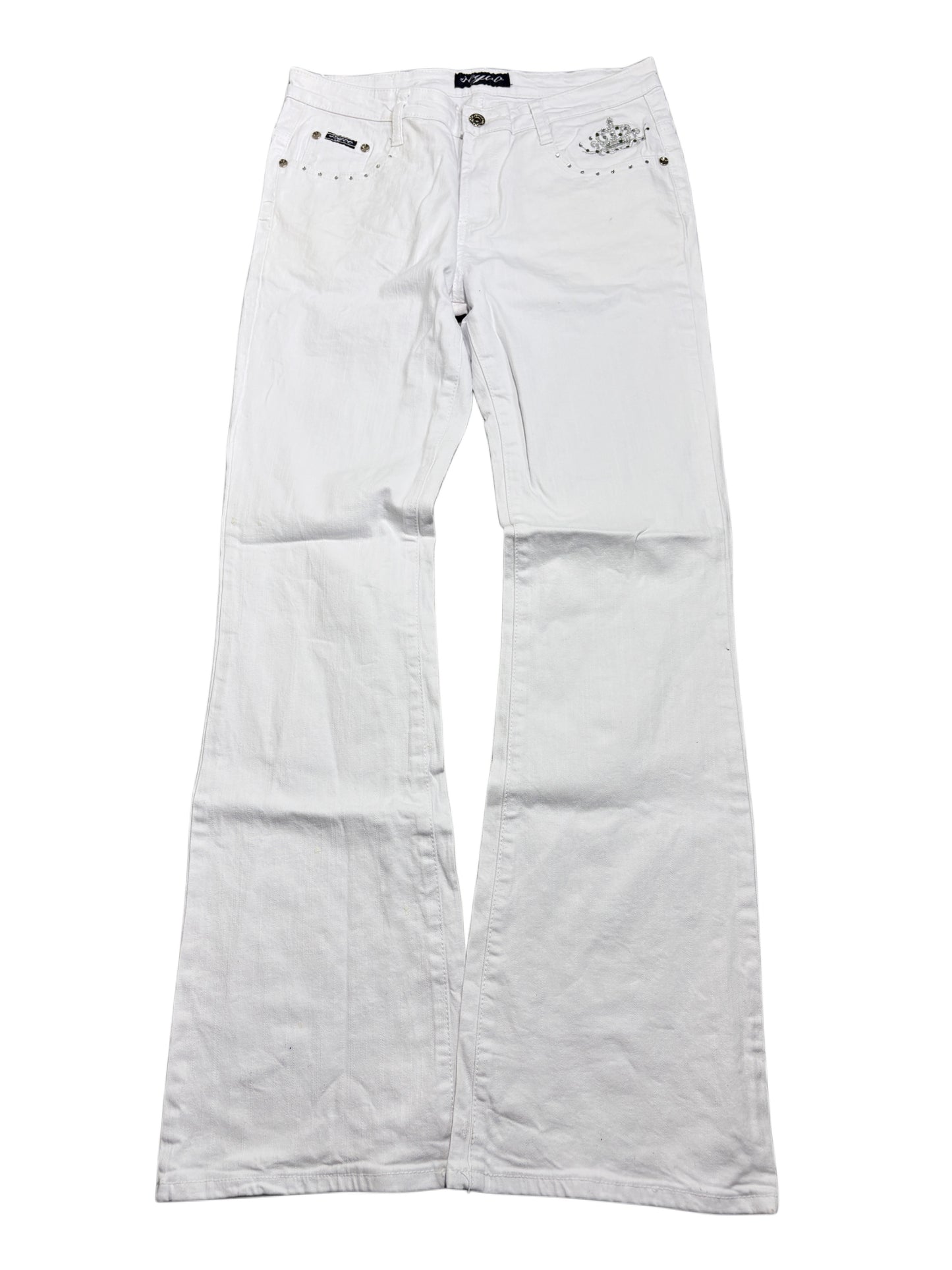 2000s White Crowns Silver Jeans