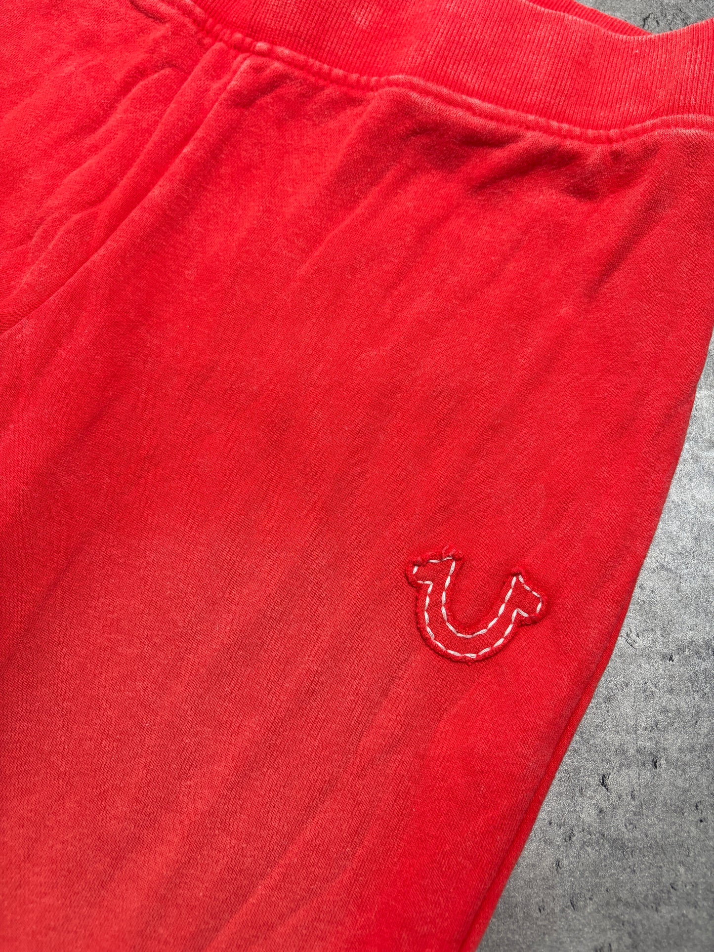 True Religion red washed flare pants