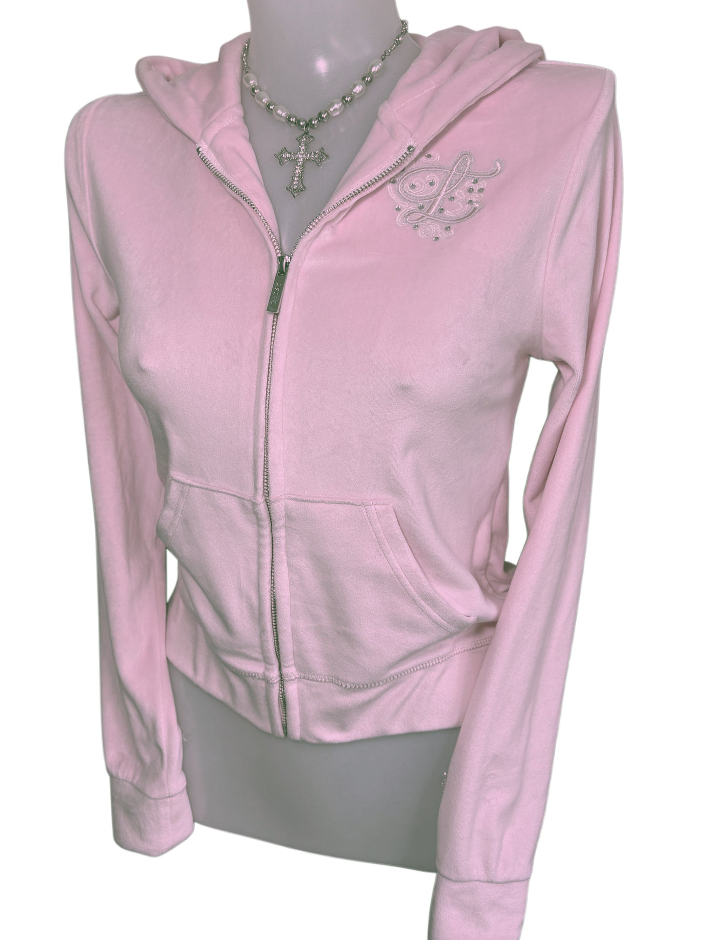 2000s Lipsy london welur zip up hoodie welurowa  bluza Juicy vibe