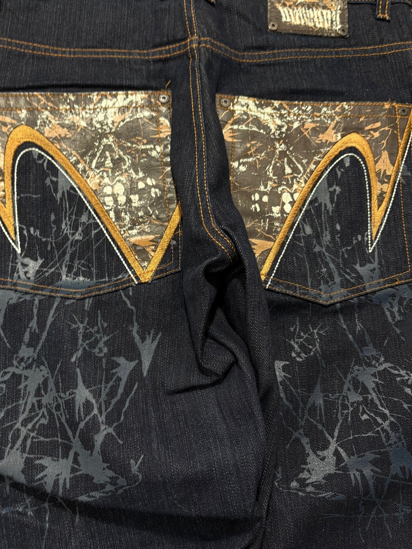 2000s Black Diamond Baggy Jeans