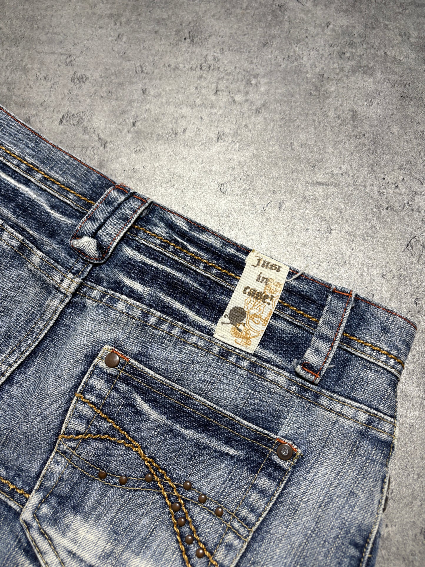 Vintage denim washed skirt