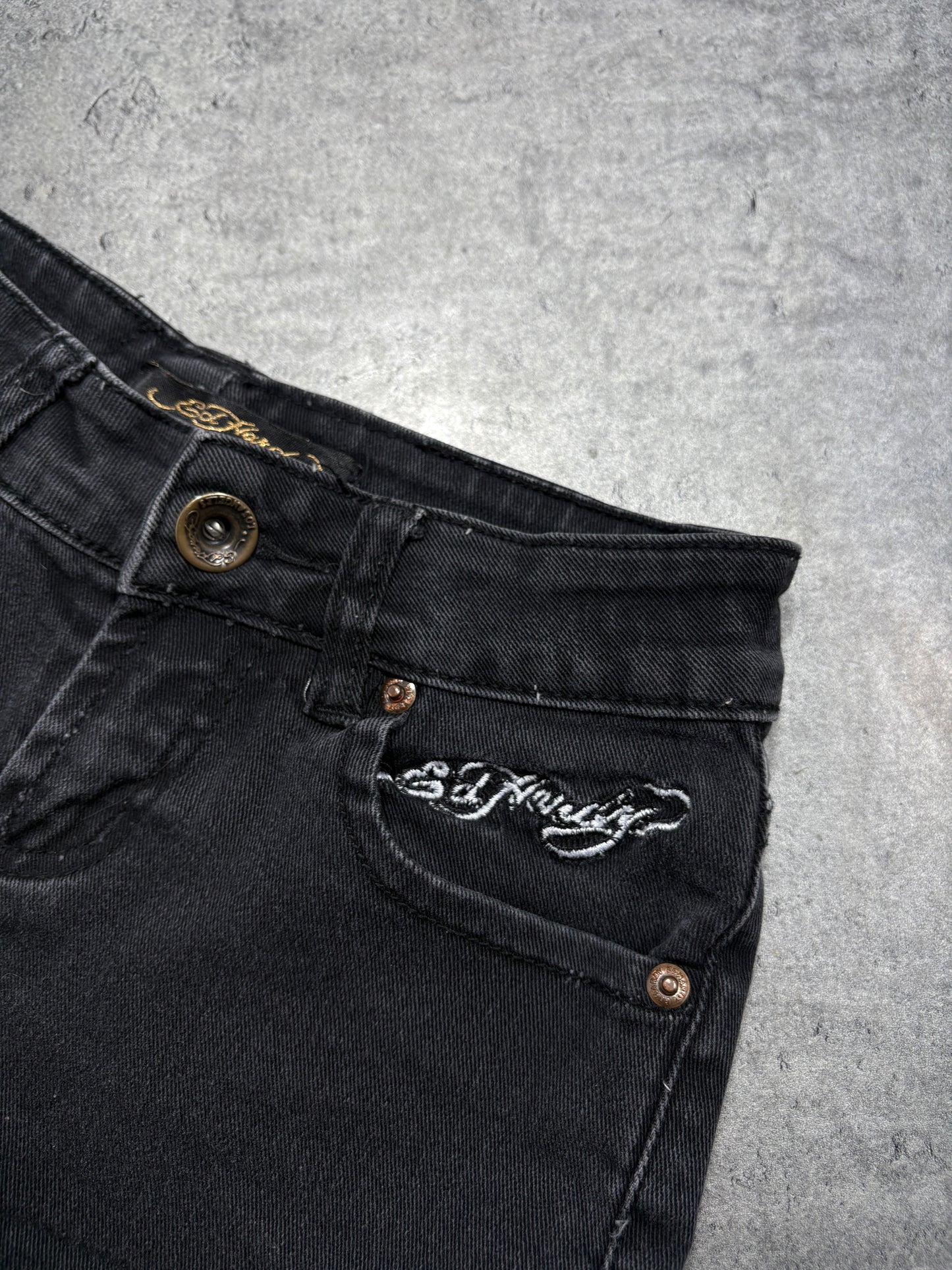 2000s Ed Hardy denim shorts