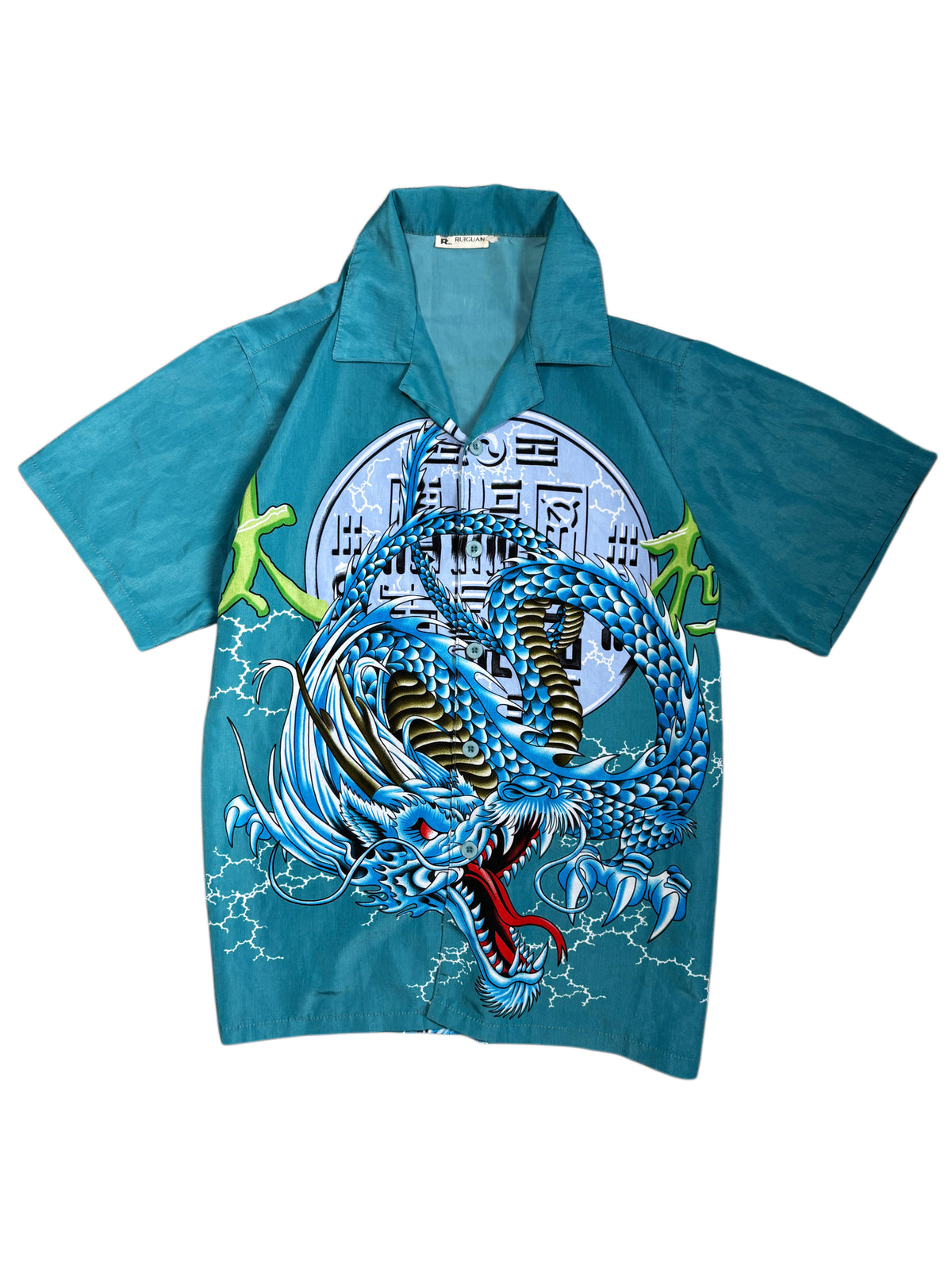 2000s Hawaiian Japan Dragon Shirt Polo