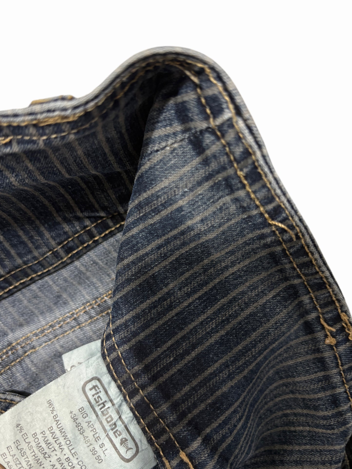 2000s Flare washed stripes dark grey pants flared y2k bootcut