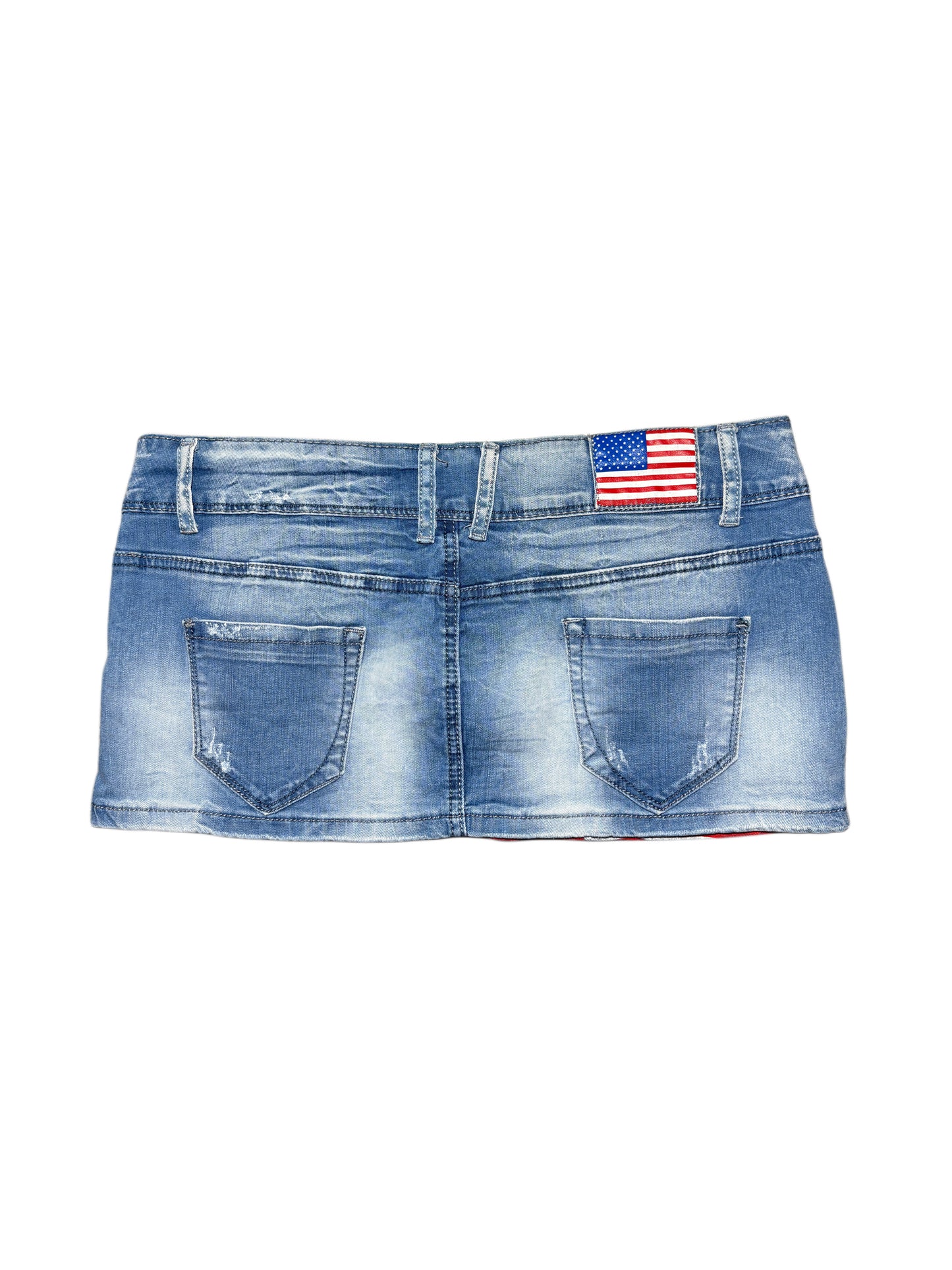 2000s USA flag mini skirt