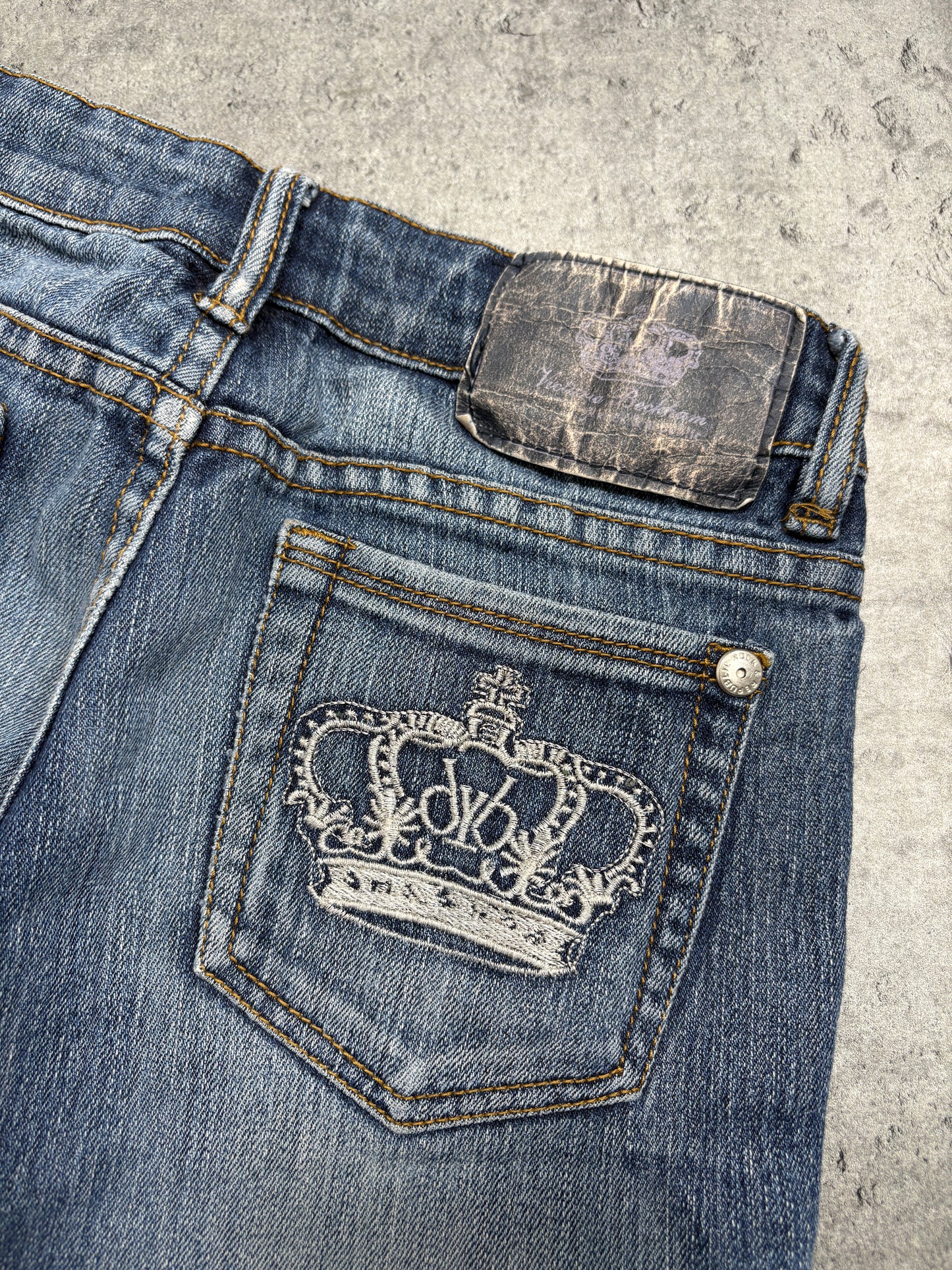 2000s Victoria Beckham by Rock Republic denim shorts