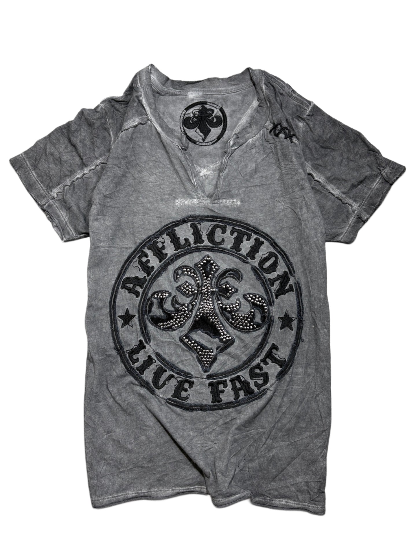 2000s Affliction Y2K Tee V-neck T-shirt