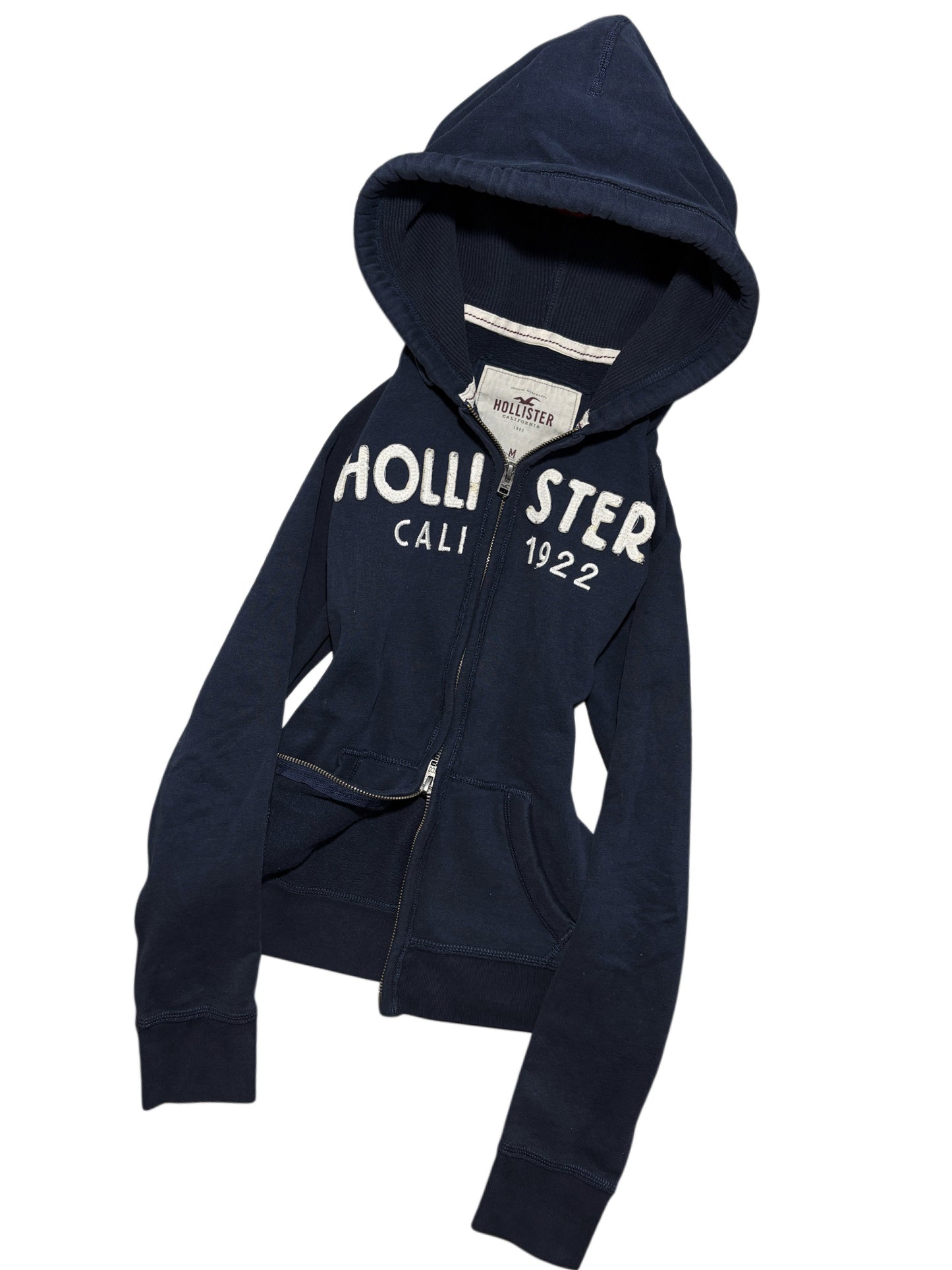 2000s Hollister navy zip up hoodie