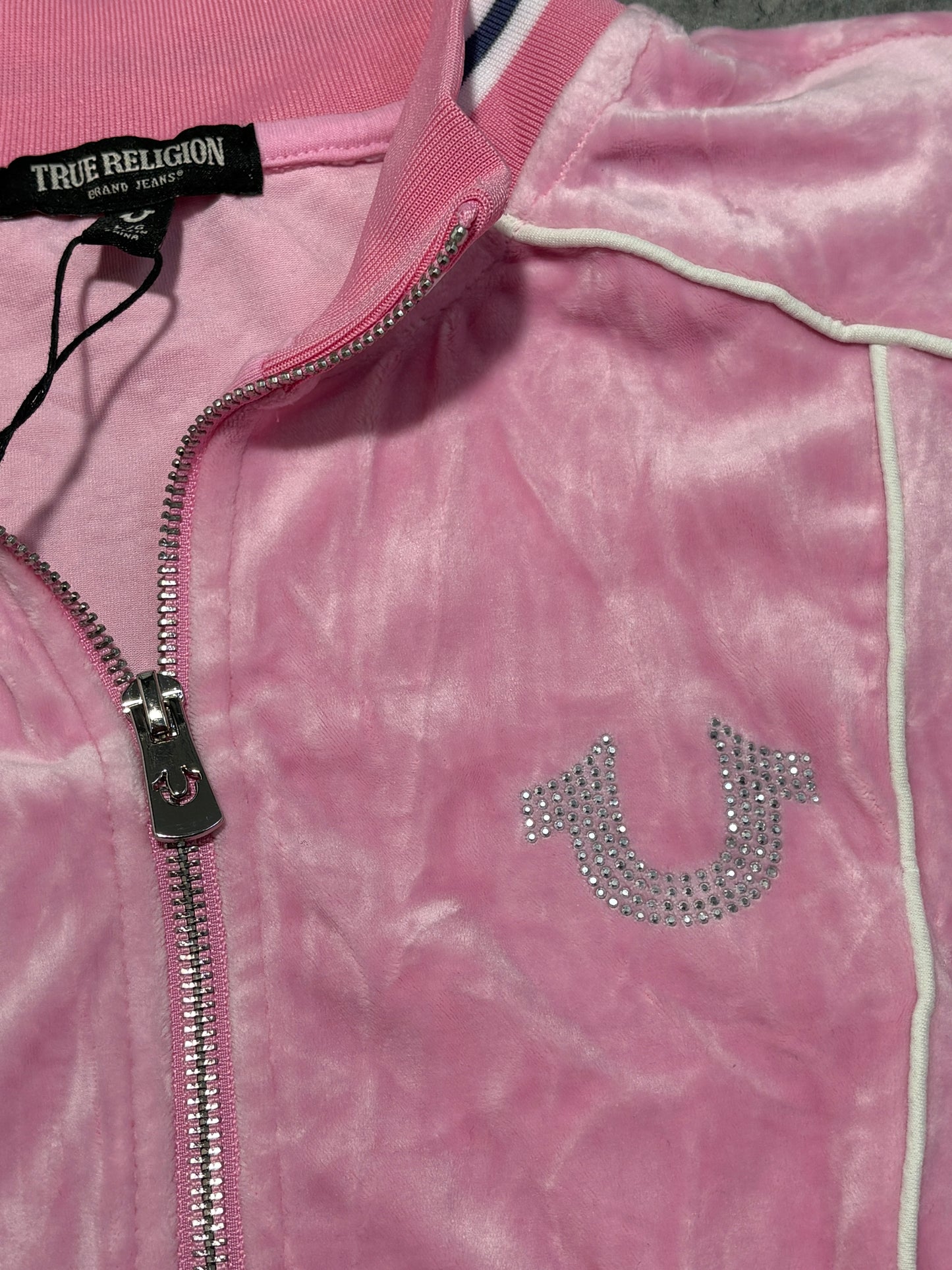 True Religion welur pink top