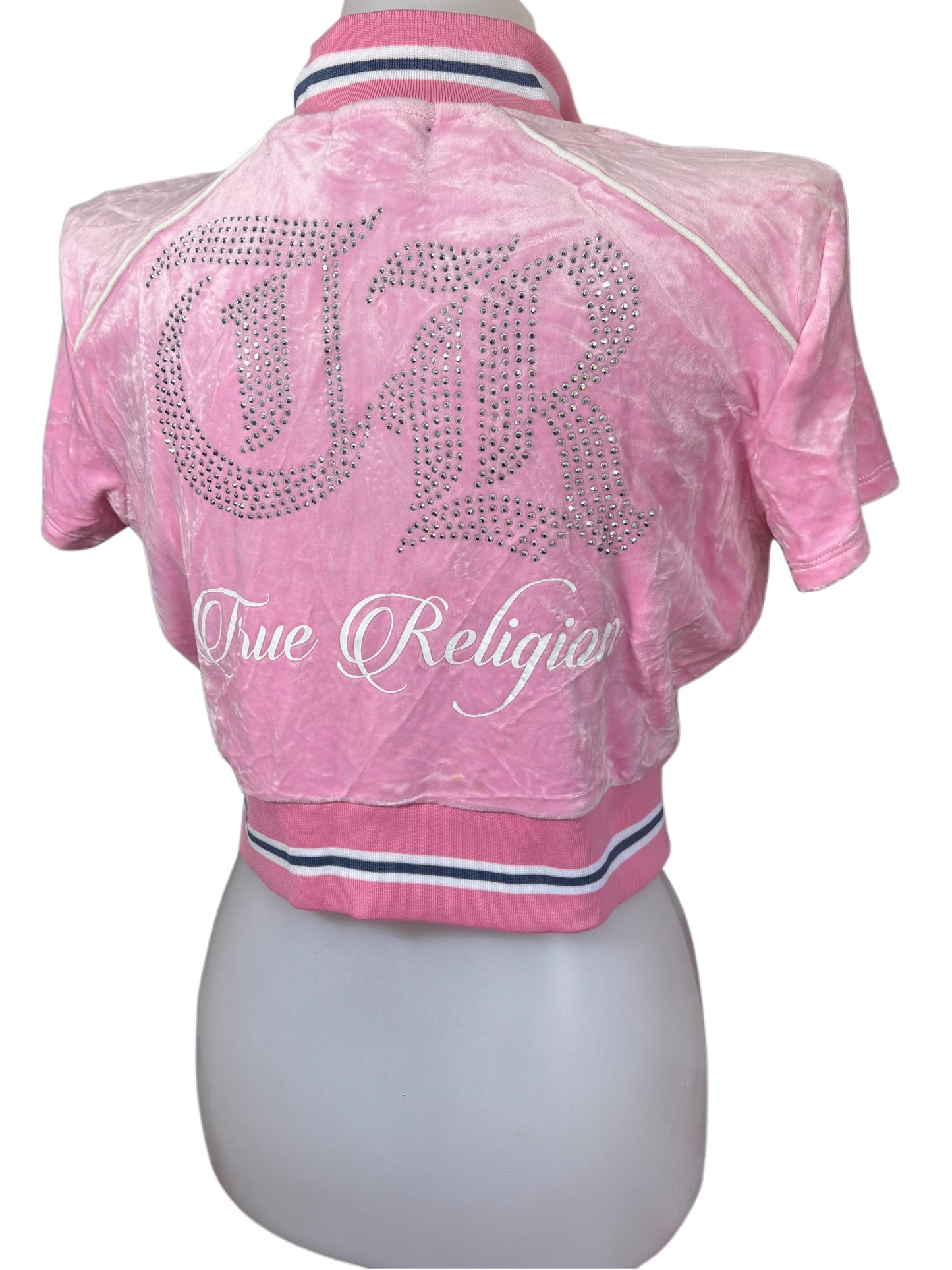 True Religion welur pink top