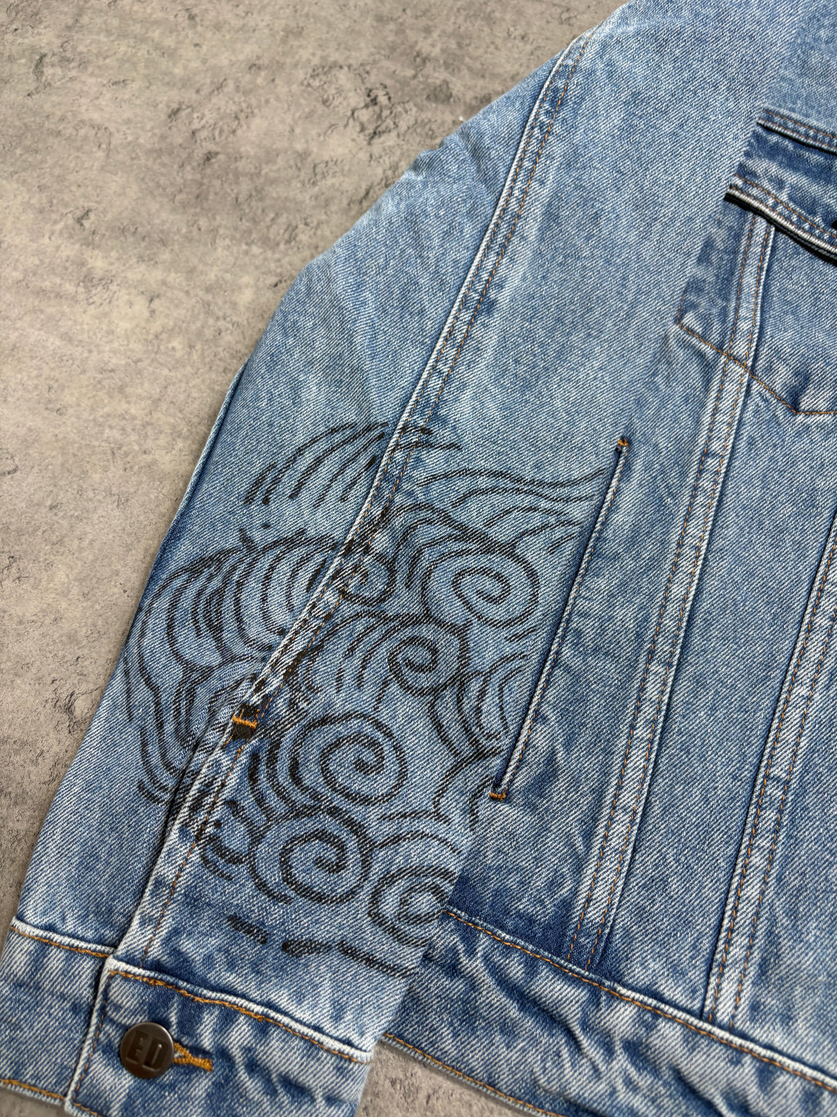 Ed Hardy Denim Jeans Jacket Kurtka Jeansowa