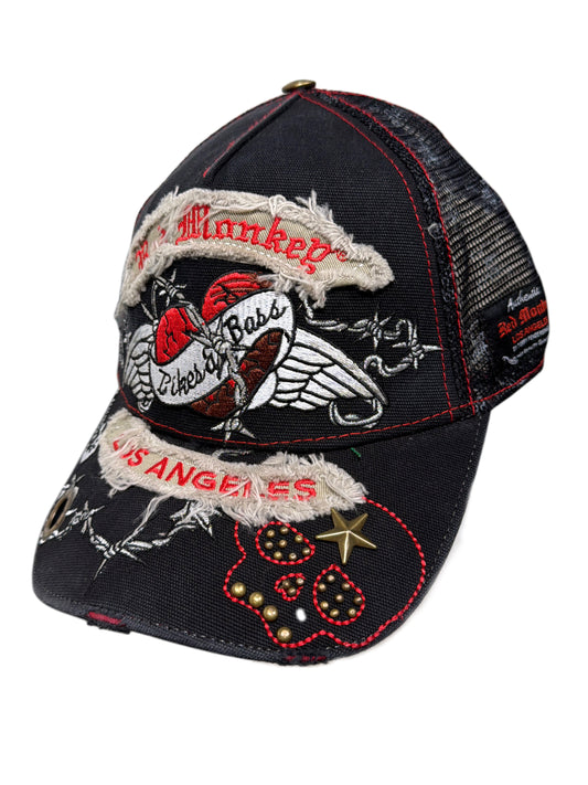 2000s Trucker Cap Red Monkey