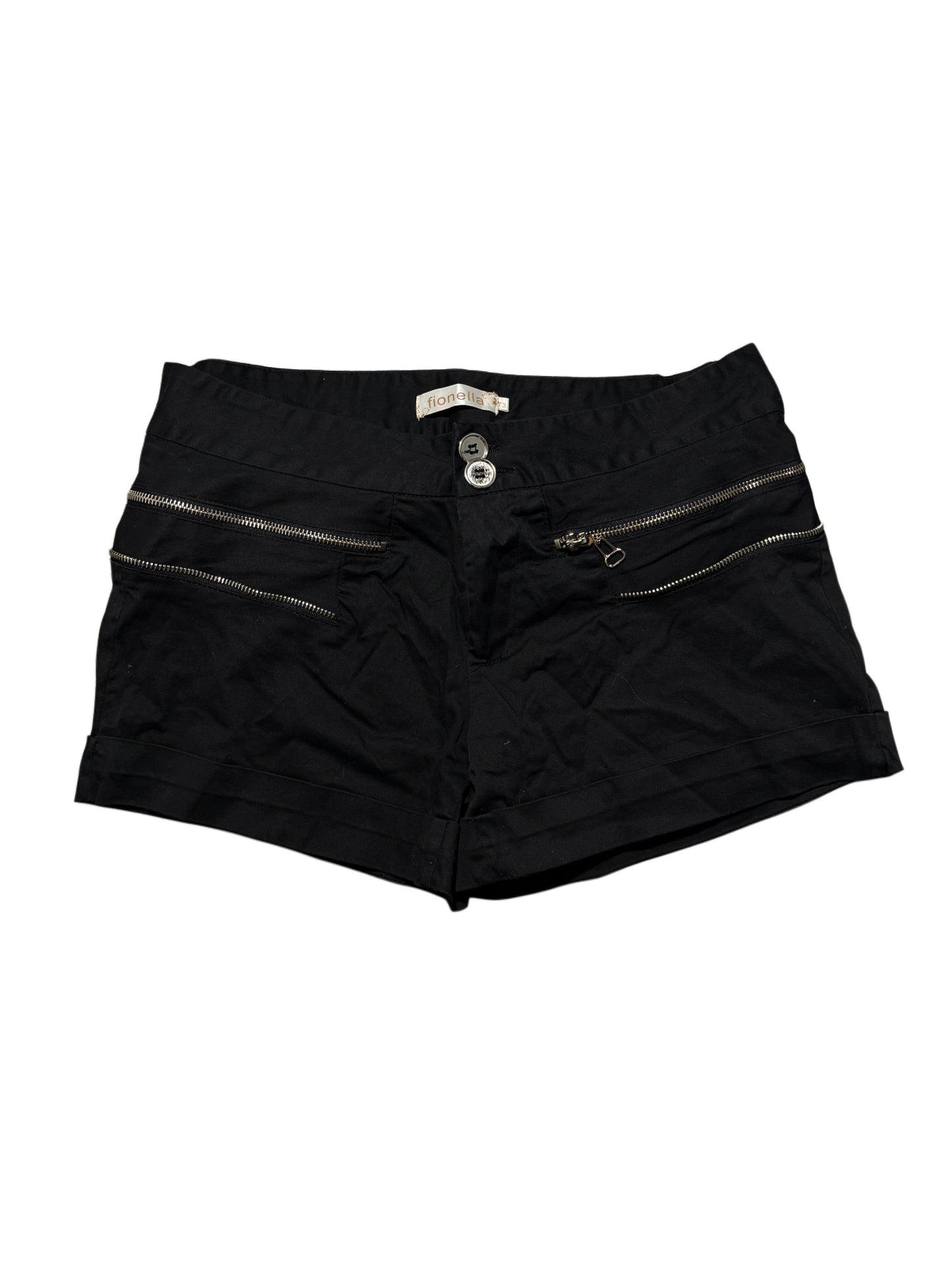 2000s Black Zipped Shorts