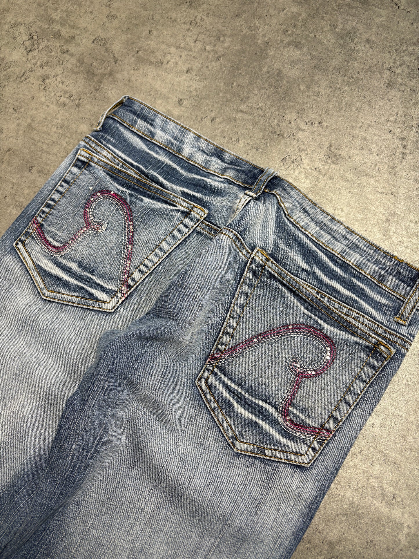 2000s Miss J Washed embroidered Jeans