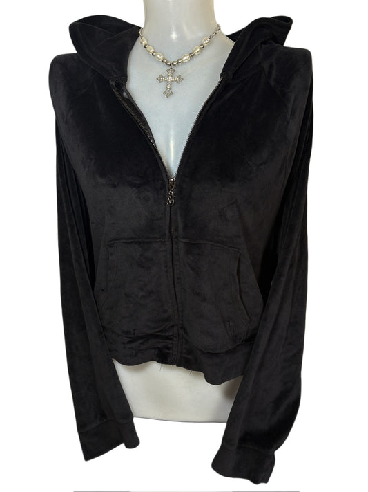 2000s Victoria Secret welur zip up hoodie