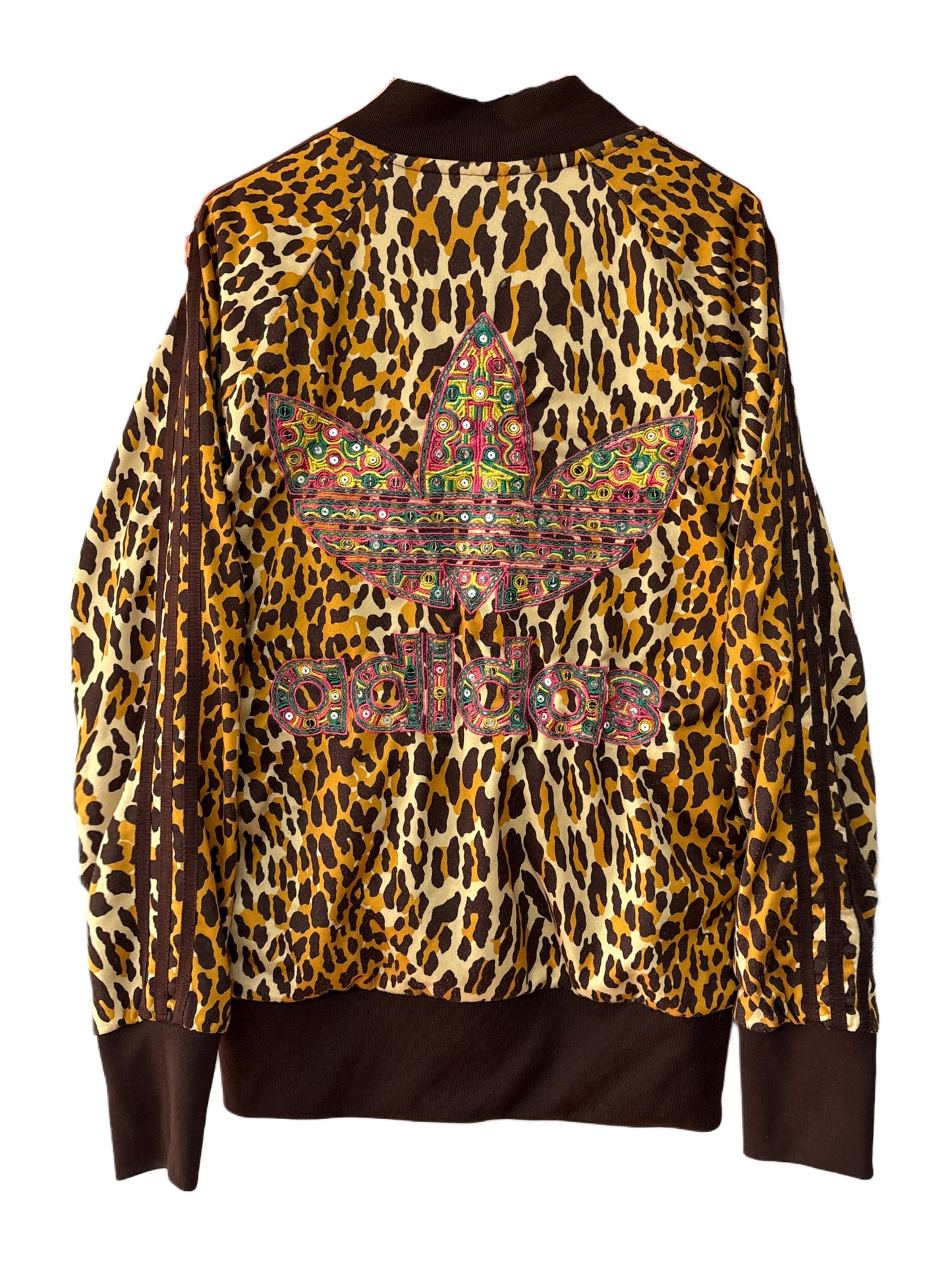 2000s Adidas Jeremy Scott Leopard zip up hoodie *RARE* 2015y